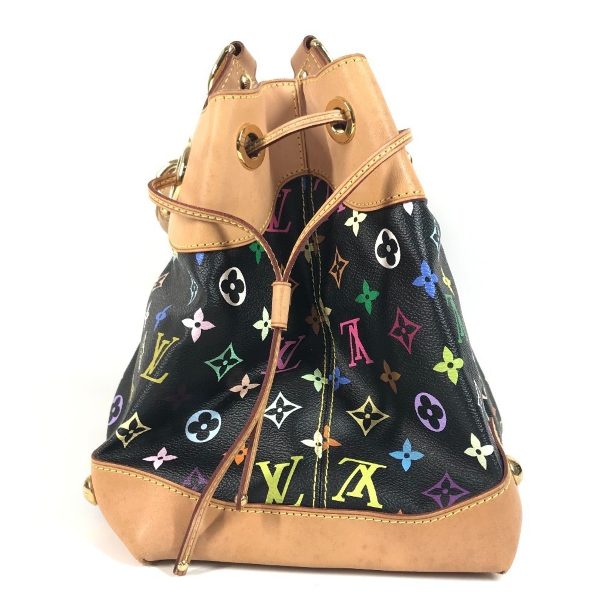 Louis Vuitton Black Multi-Color Noir Monogram Multicolore Canvas Shoulder Bag Tote Bag (Pre-Owned)