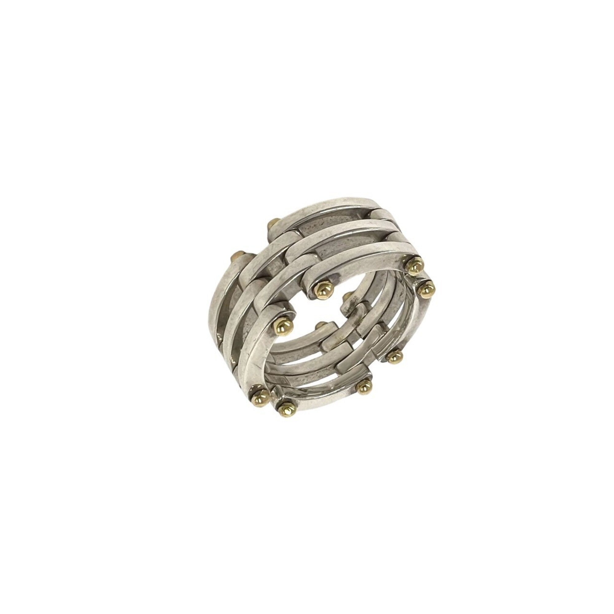 Tiffany Silver Yellow Gold (18K) Silver 925 Band Ring (Pre-Owned)