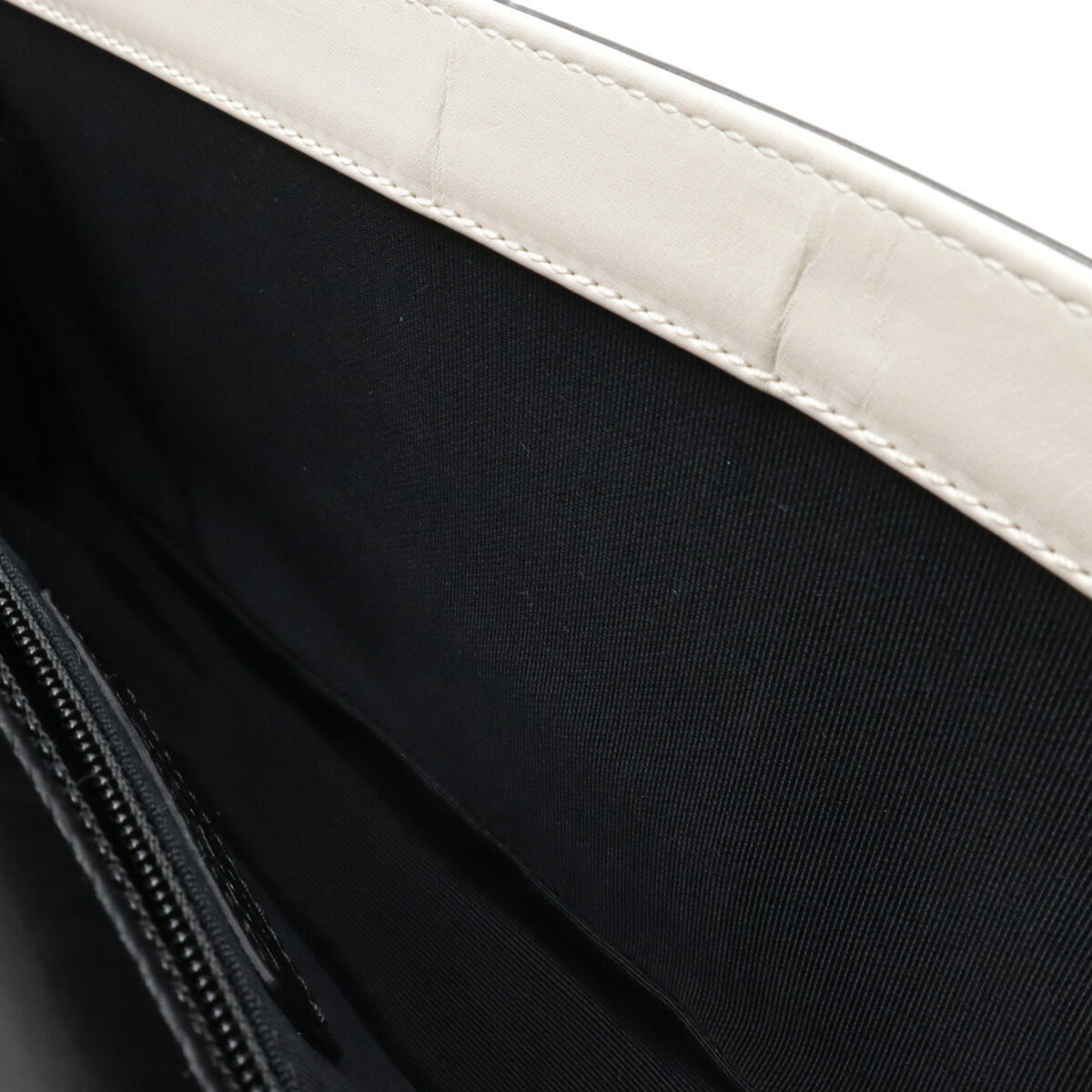 Chanel Black Ivory Leather Shoulder Bag (Pre-Owned)