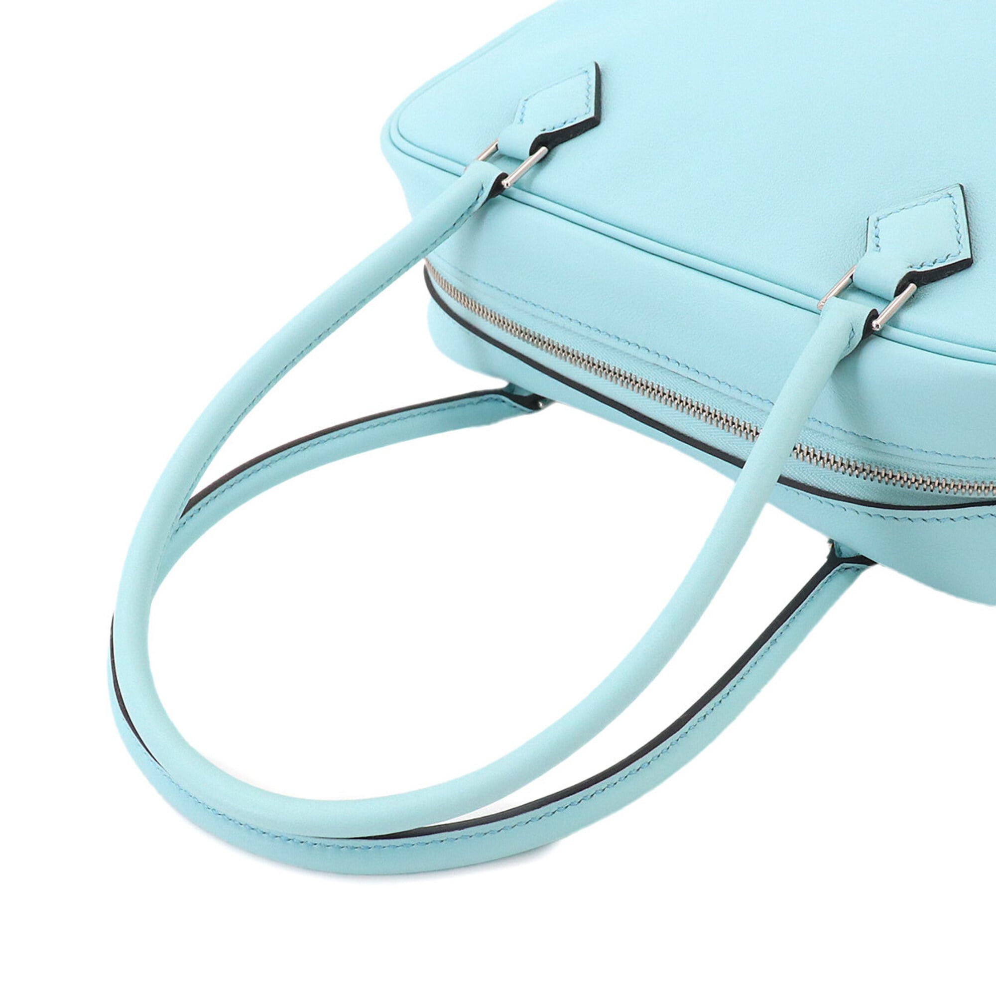 Hermes Blue Zephyr Swift Leather Handbag (Pre-Owned)