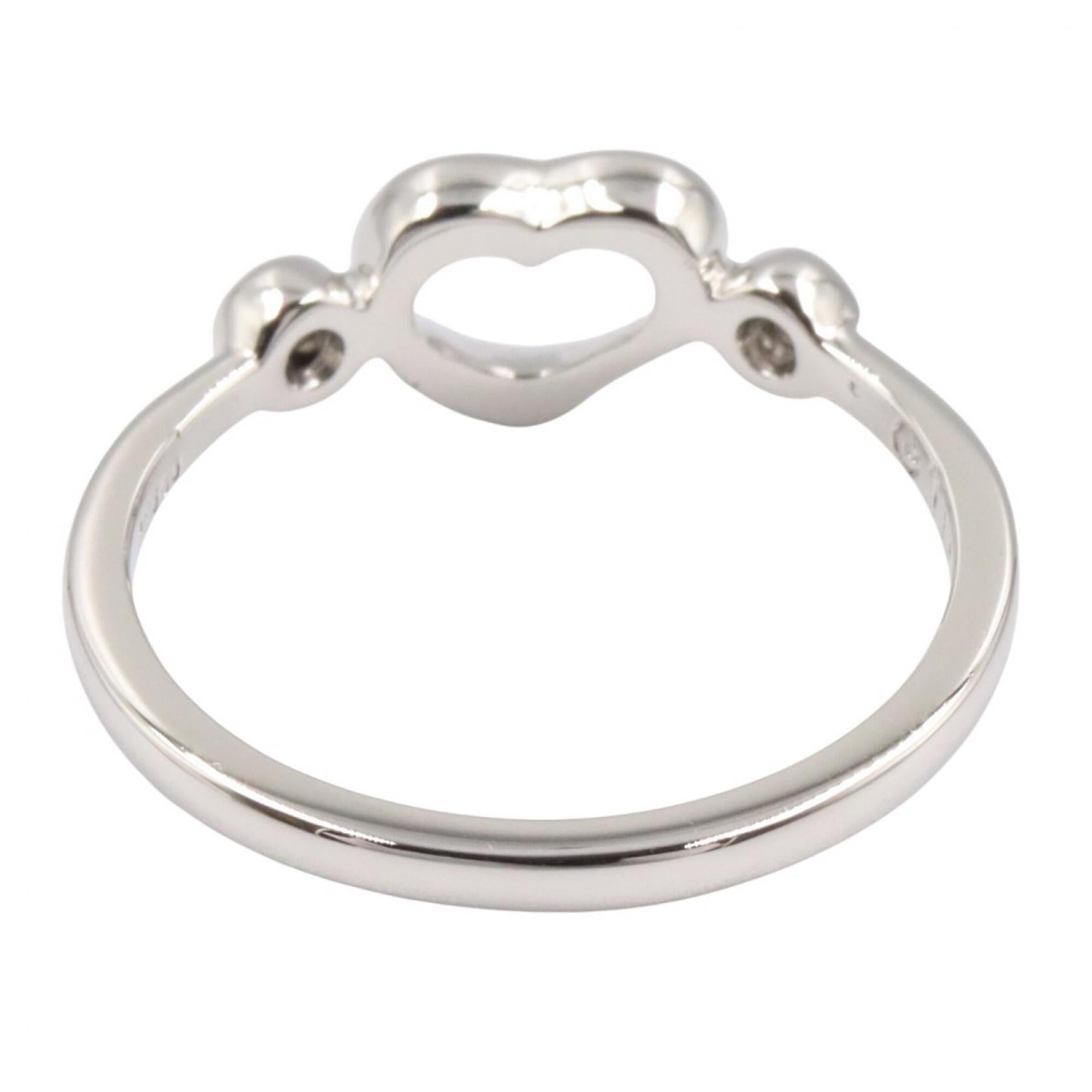 Tiffany Silver Clear Platinum 950 Band Ring (Pre-Owned)