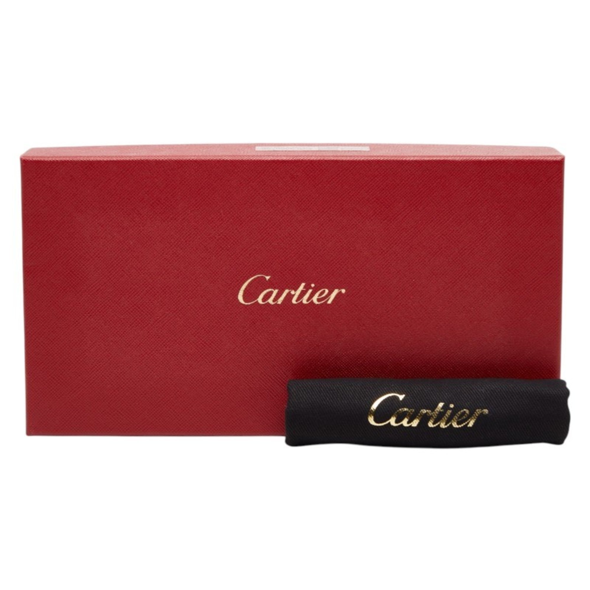 Cartier Black Leather Long Wallet (Bi-Fold) (Pre-Owned)