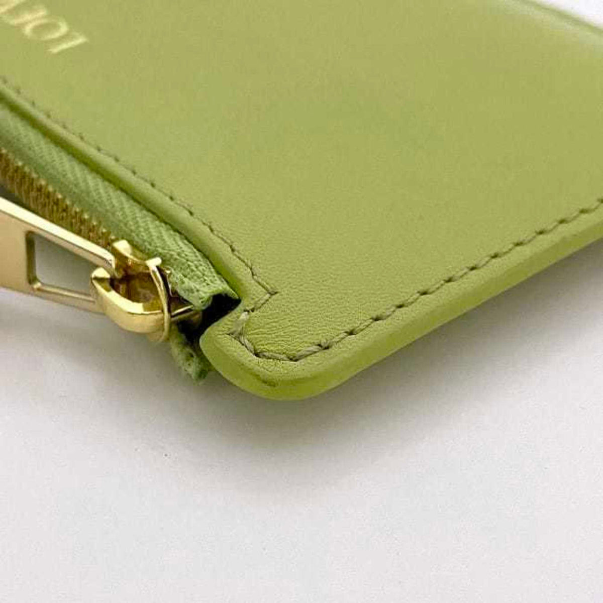 Loewe Black Light Green Leather Coin Purse/Coin Case (Pre-Owned)