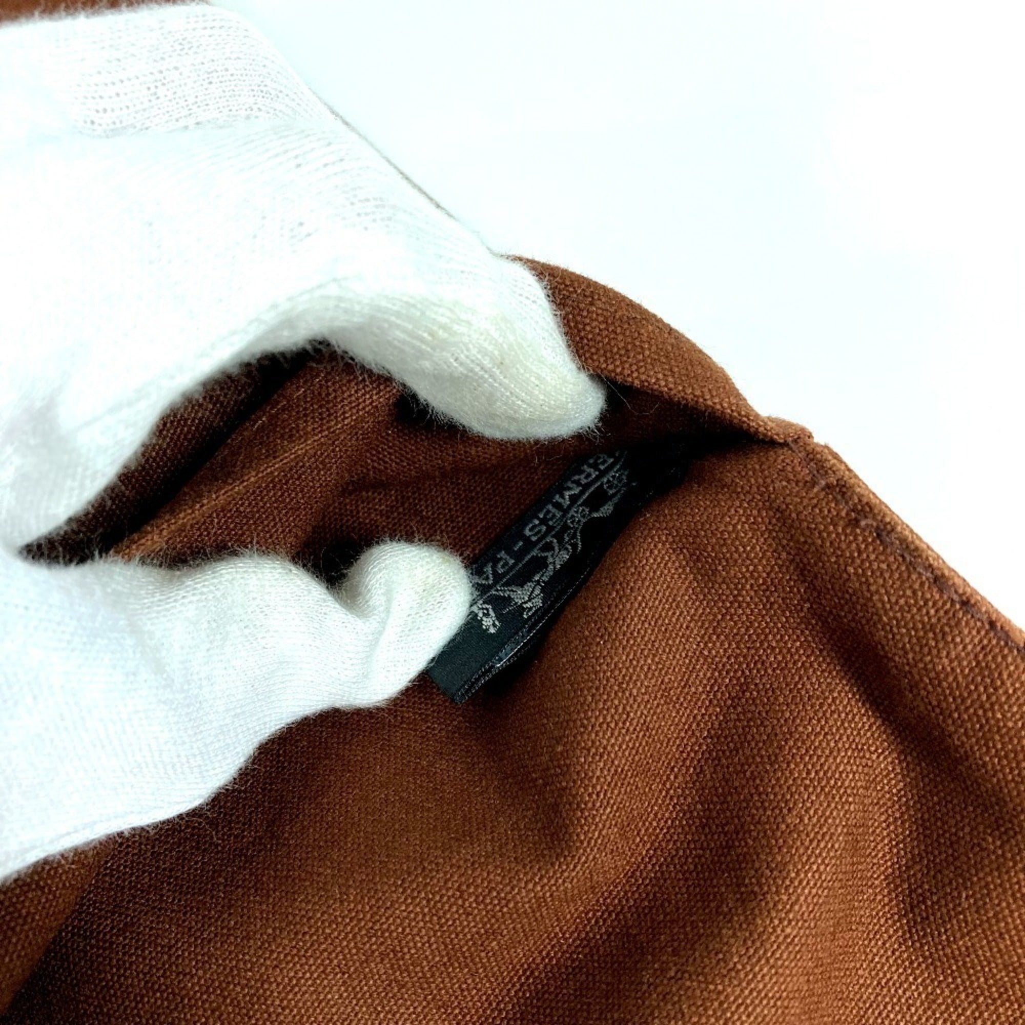 Hermes Brown Canvas Pouch (Pre-Owned)
