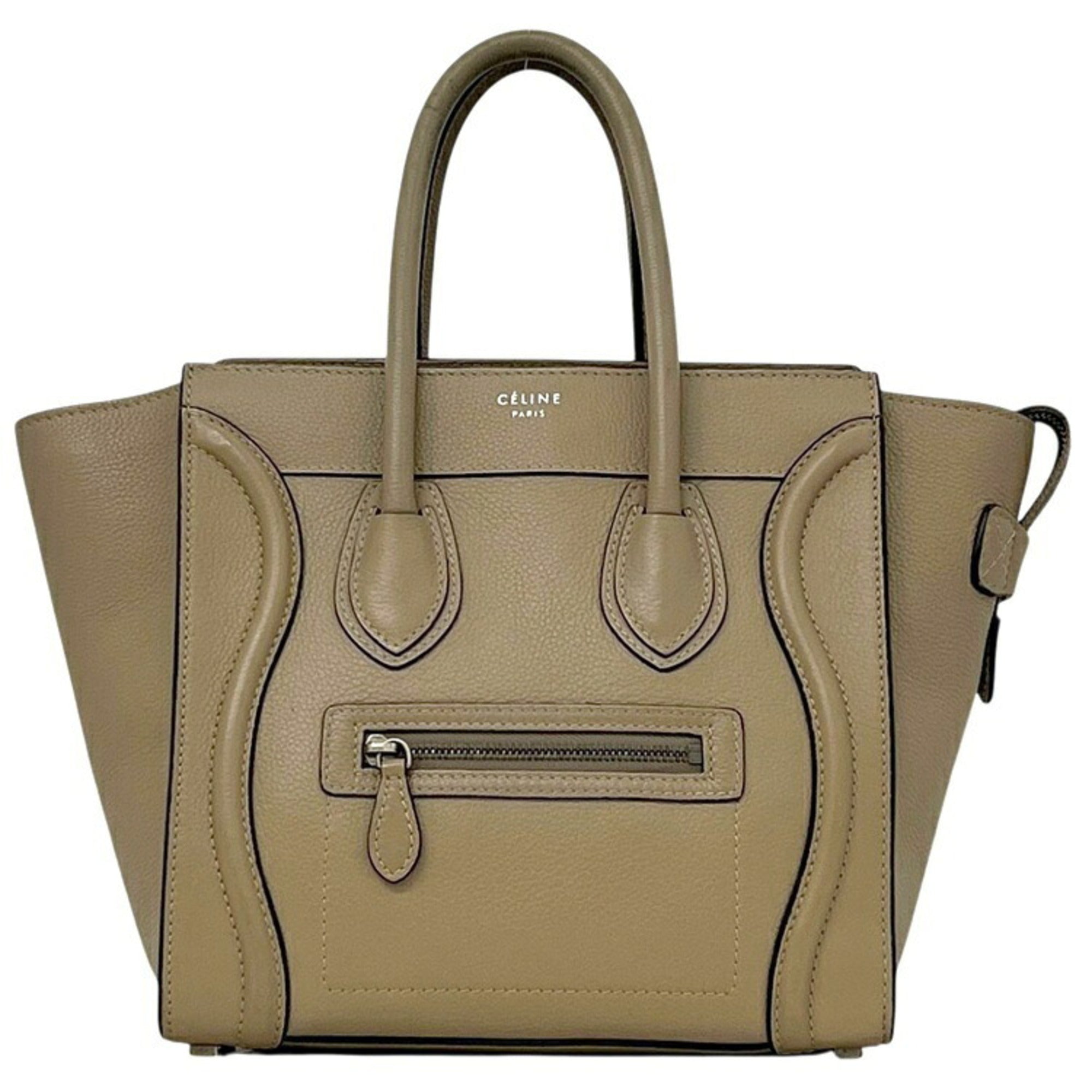 Celine Beige Leather Tote Bag (Pre-Owned)