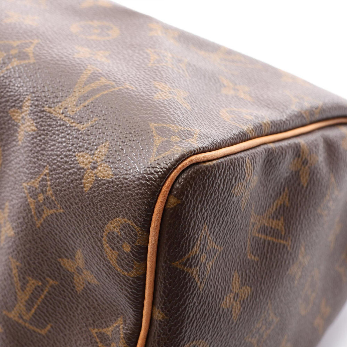 Louis Vuitton Brown Coated Canvas Leather Monogram Handbag (Pre-Owned)