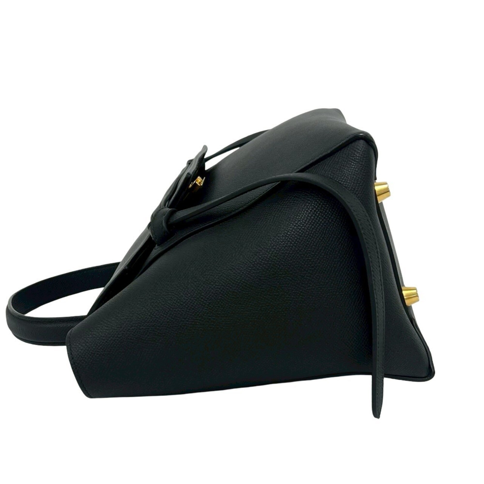 Celine Black Leather Handbag Shoulder Bag (Pre-Owned)