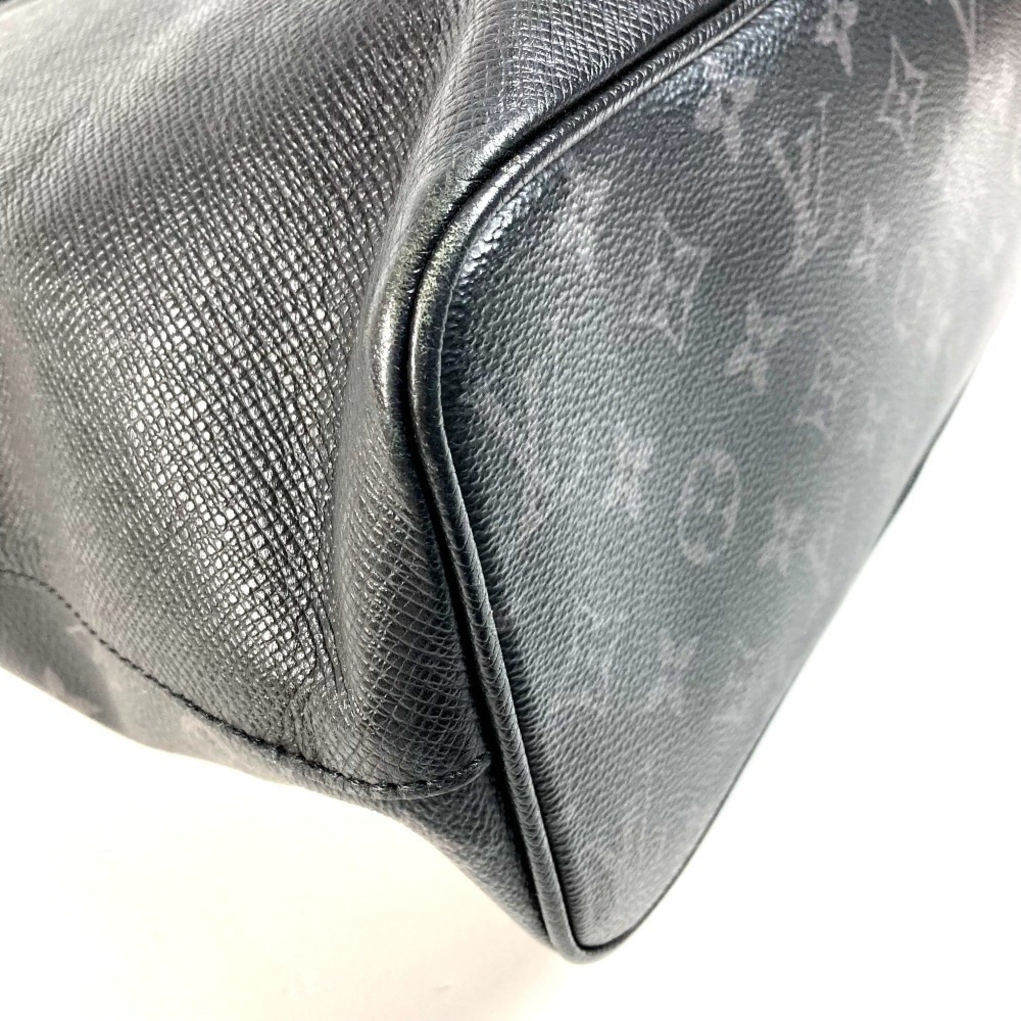 Louis Vuitton Black Taigarama Monogram Eclipse Handbag Shoulder Bag Tote Bag (Pre-Owned)