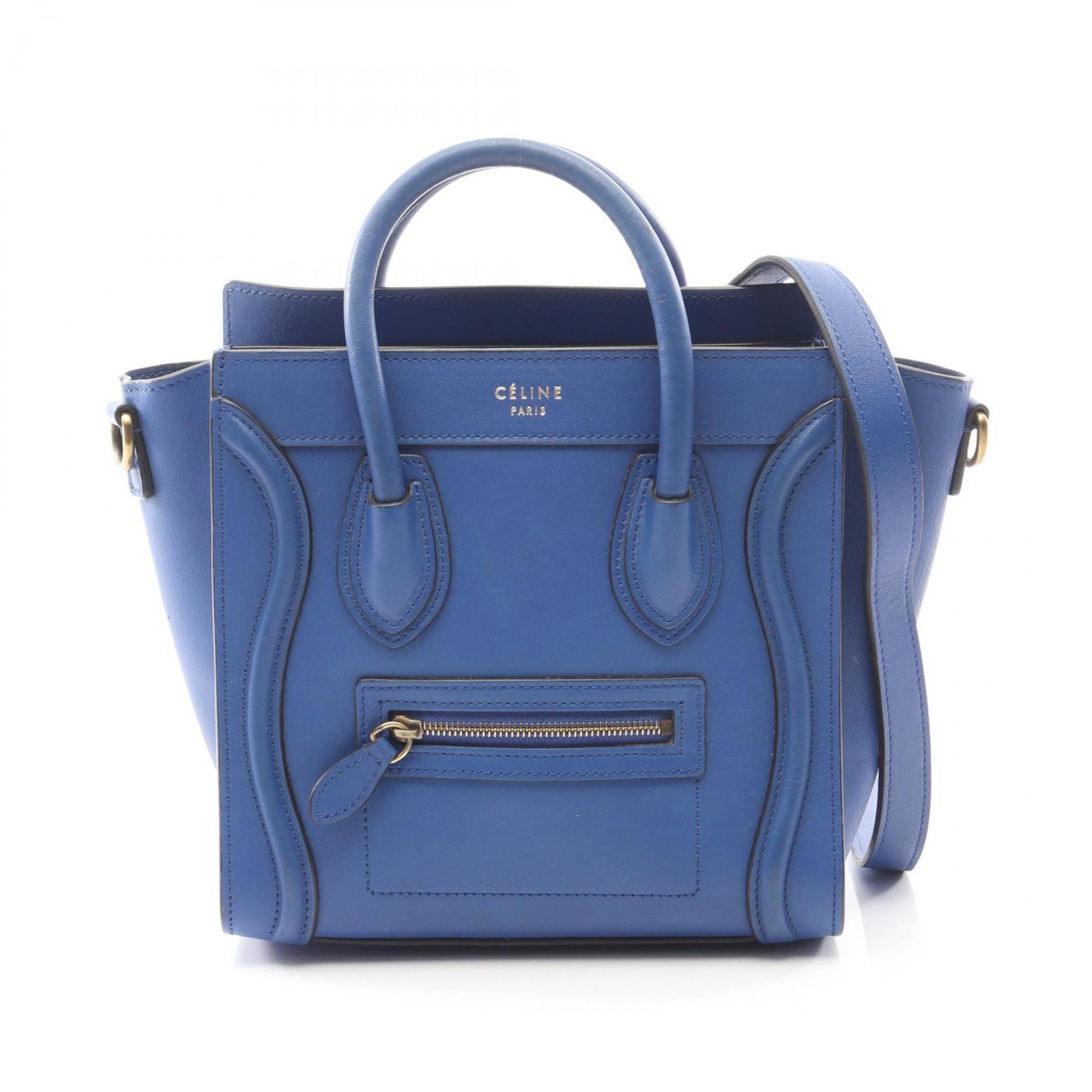 Celine Blue Leather Handbag (Pre-Owned)