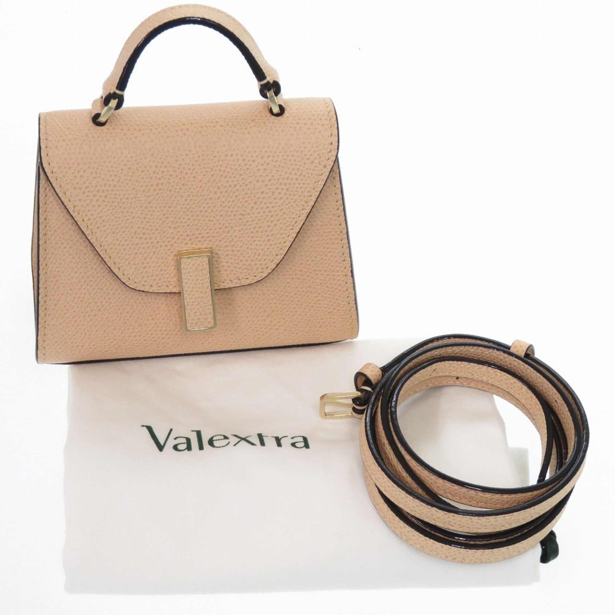 Valextra Beige Leather Handbag (Pre-Owned)