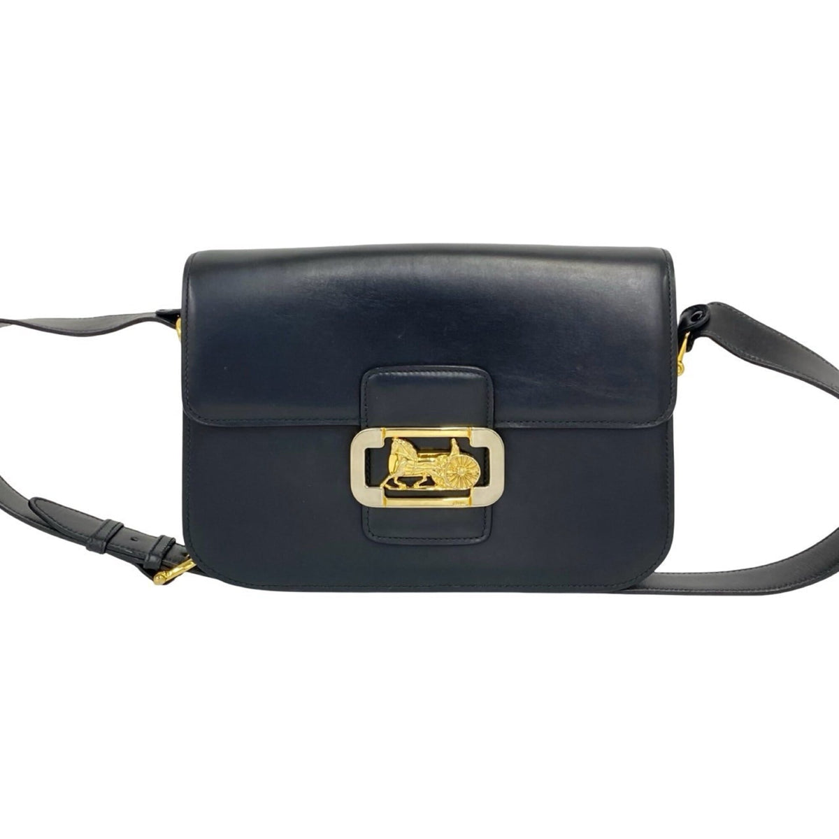 Celine Black Leather Pochette Shoulder Bag (Pre-Owned)