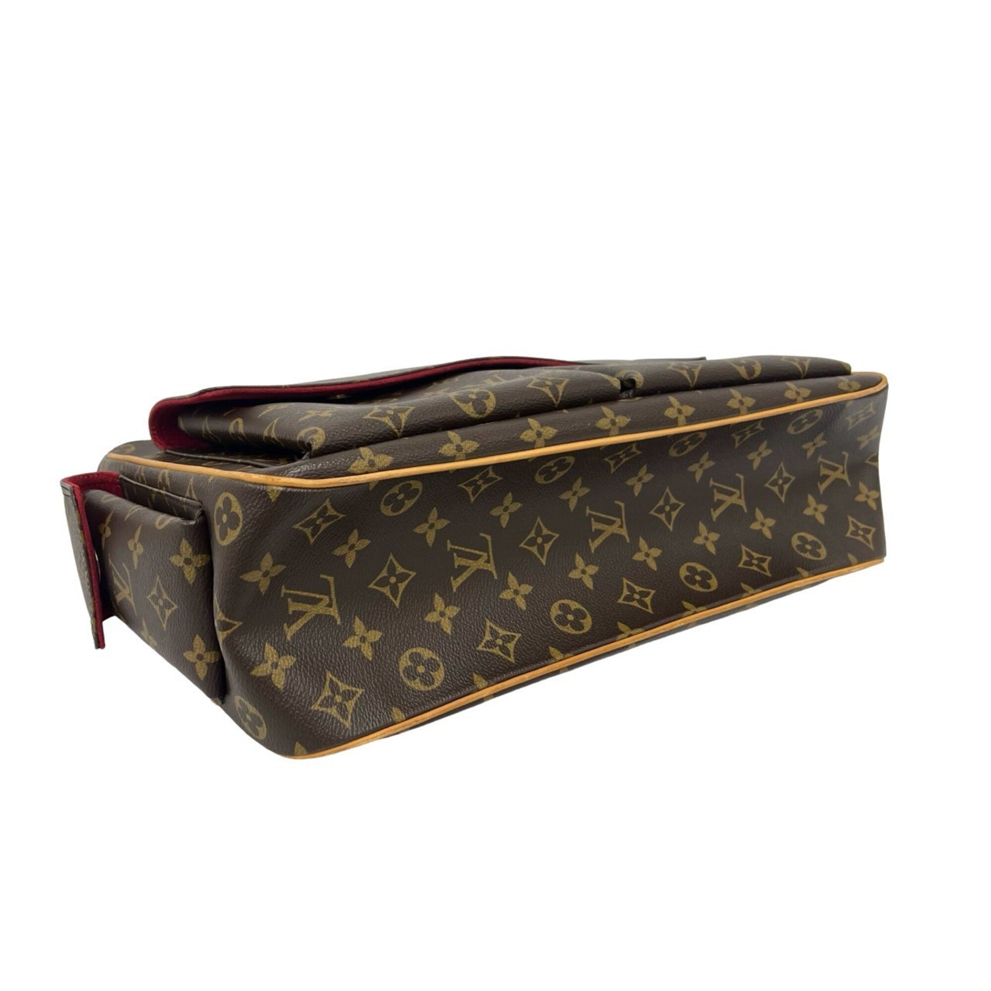 Louis Vuitton Brown Leather Pvc Shoulder Bag Tote Bag (Pre-Owned)