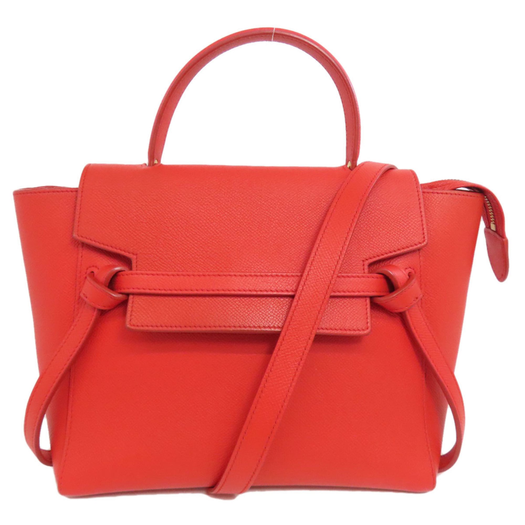 Celine Red Color Leather Handbag (Pre-Owned)