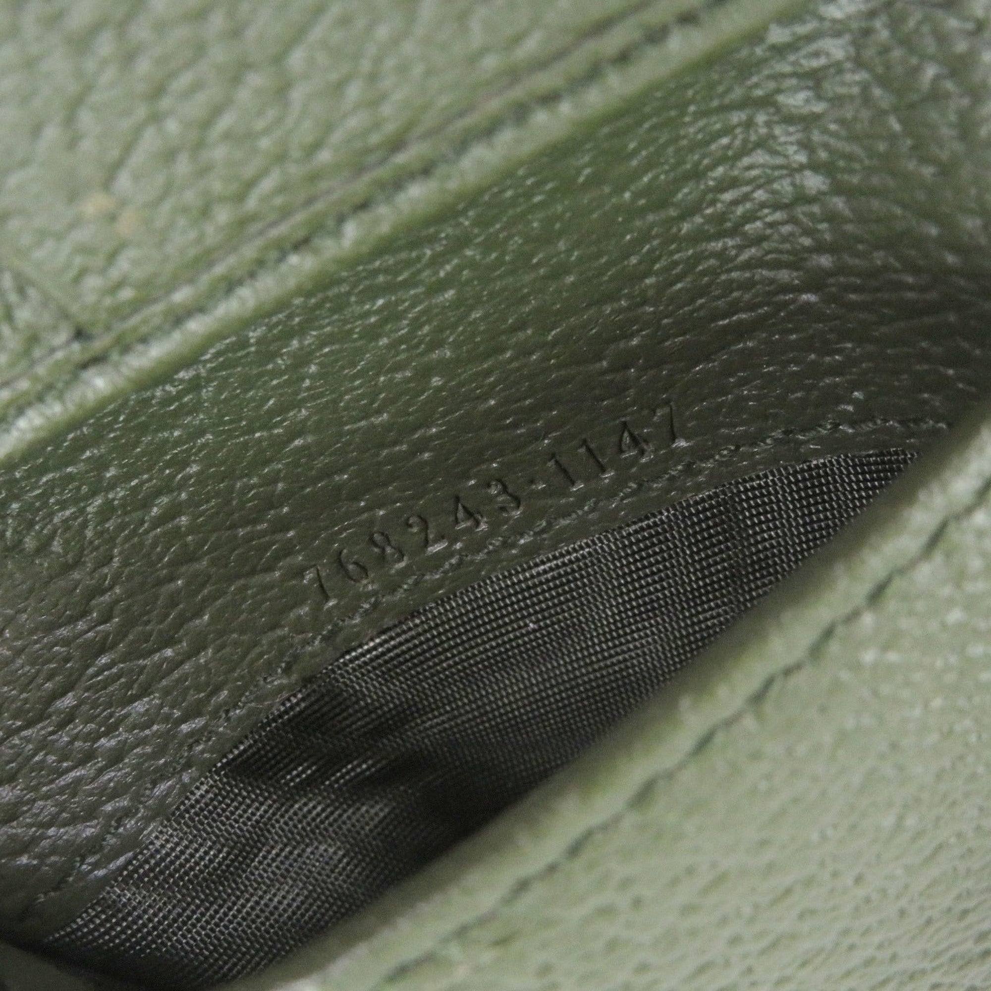 Gucci Gray Khaki Gg Canvas Leather Wallet (Bi-Fold) (Pre-Owned)