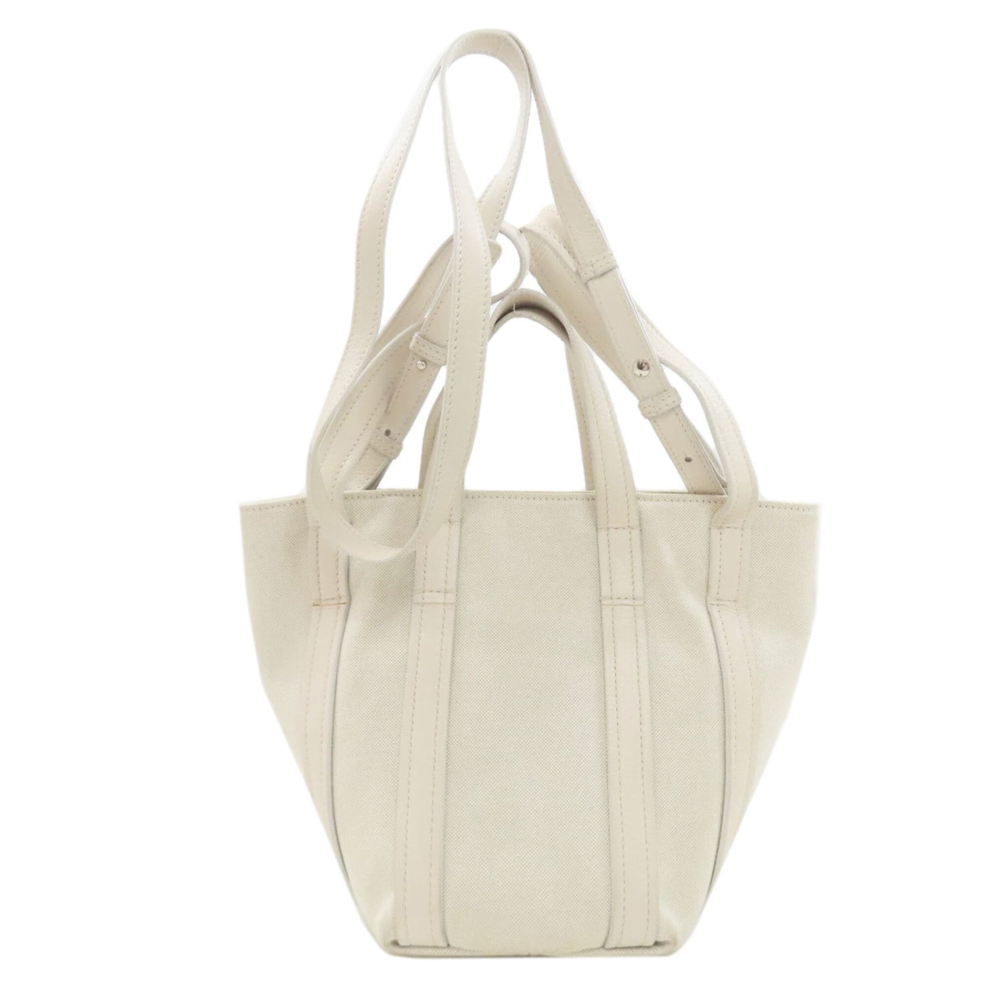 Balenciaga White Canvas Shoulder Bag (Pre-Owned)