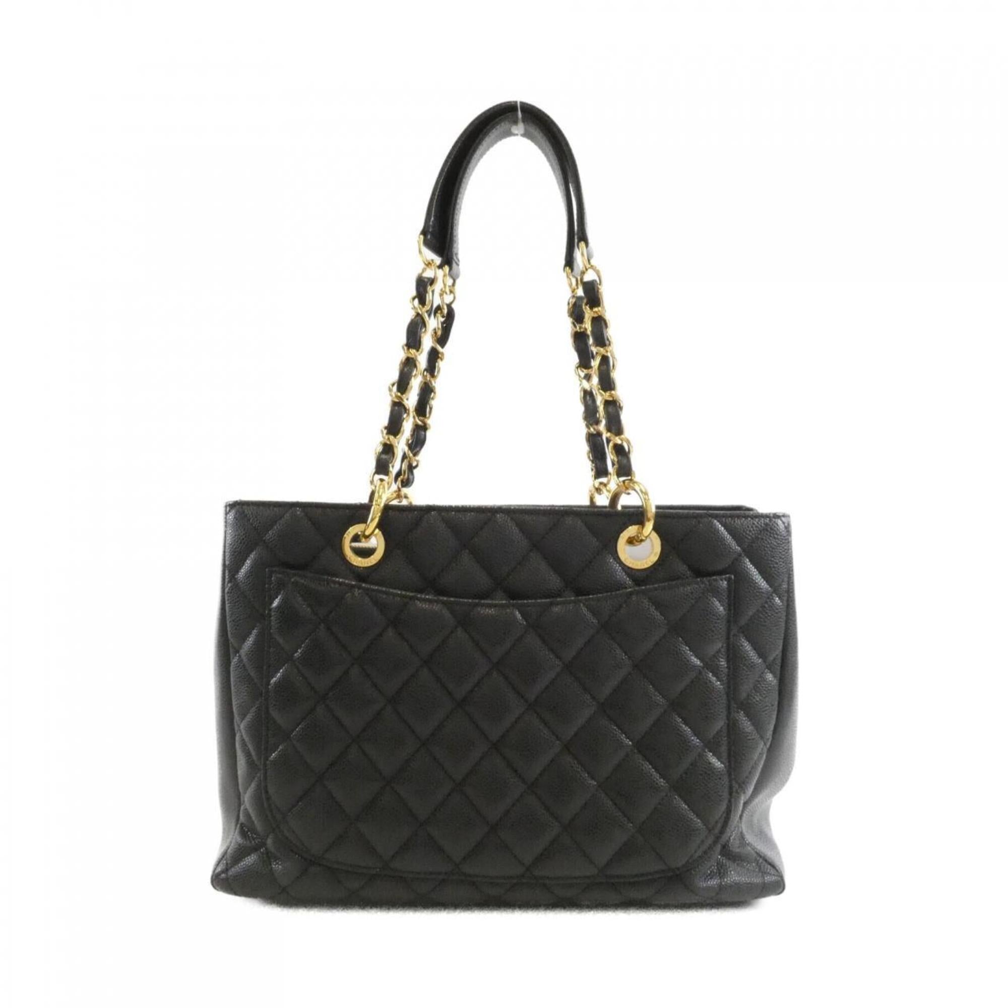 Chanel Black Grained Calfskin Shoulder Bag (Pre-Owned)