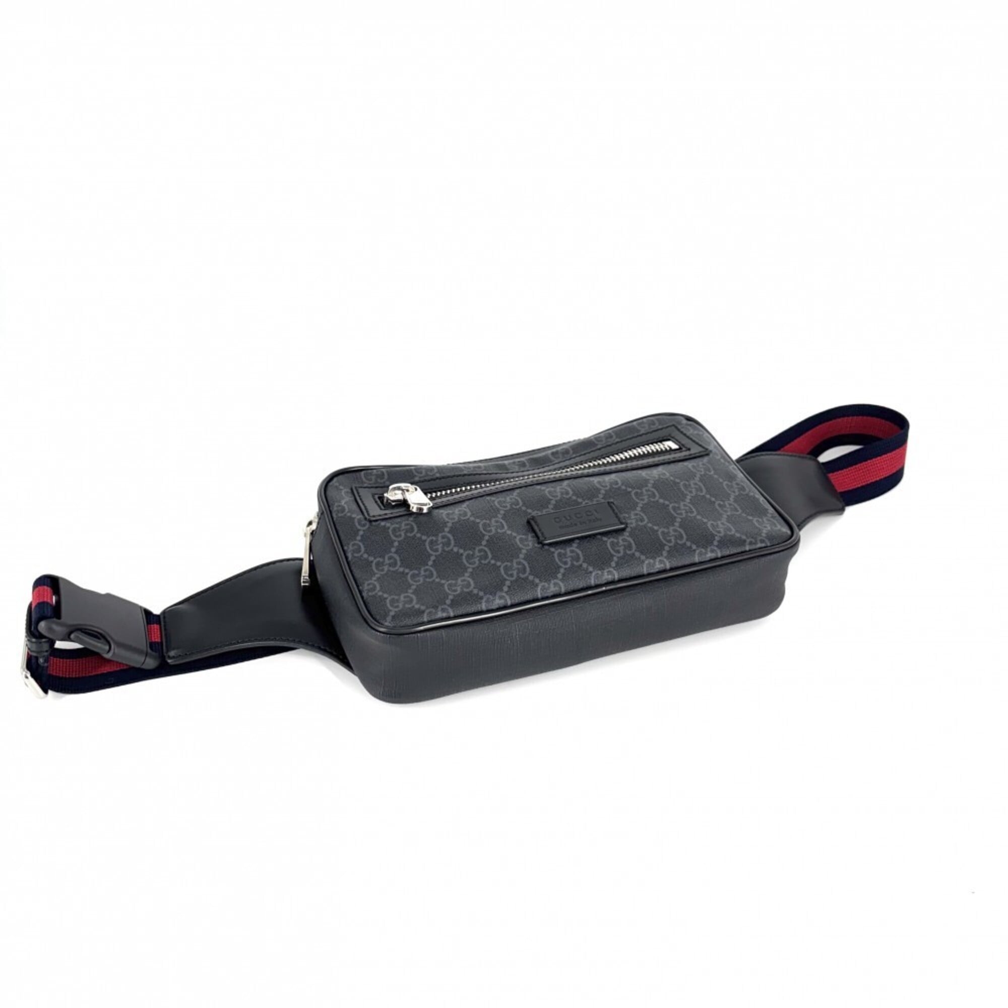 Gucci Black Gg Supreme Leather Fanny Pack (Pre-Owned)