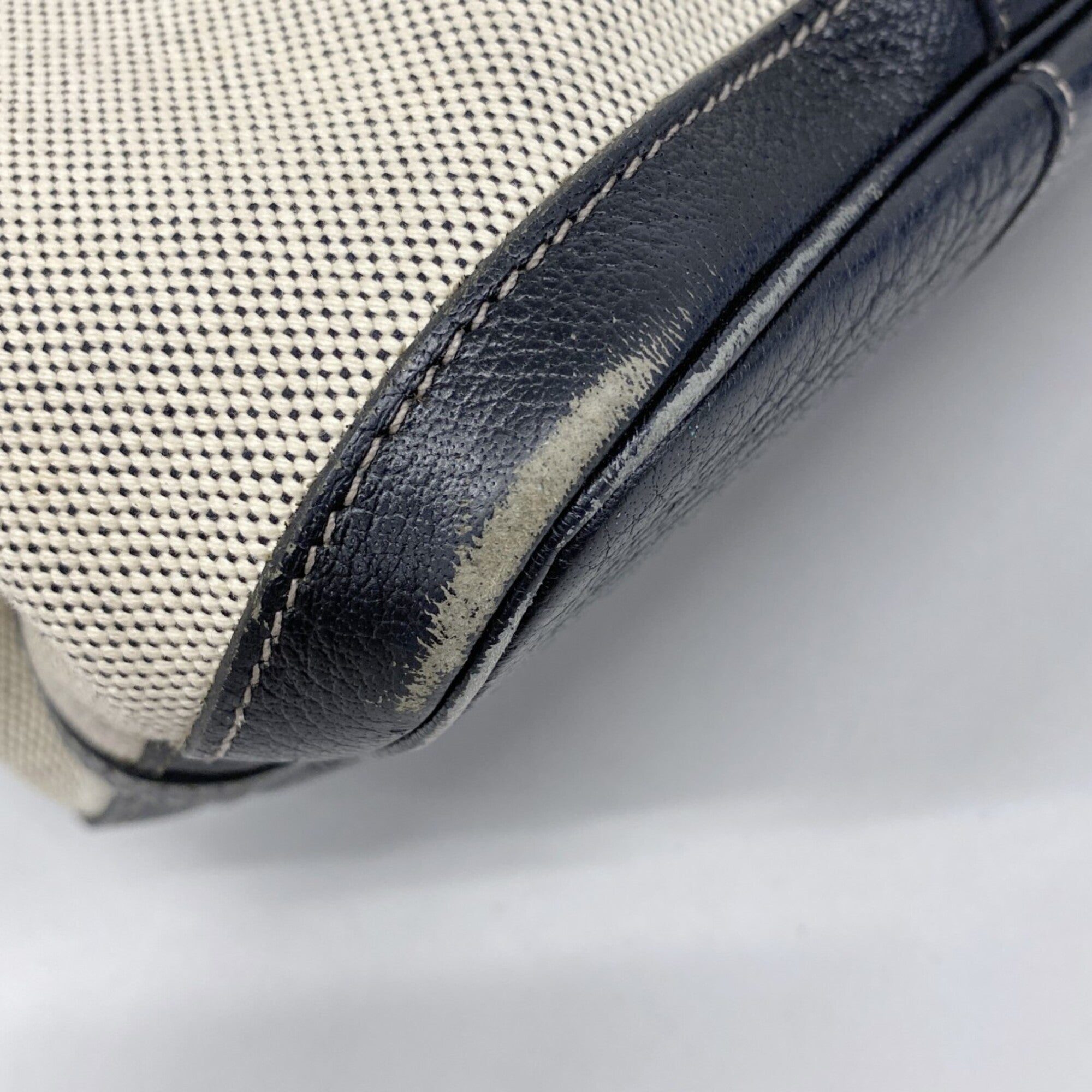 Hermes Beige Black Toile H Tote Bag (Pre-Owned)