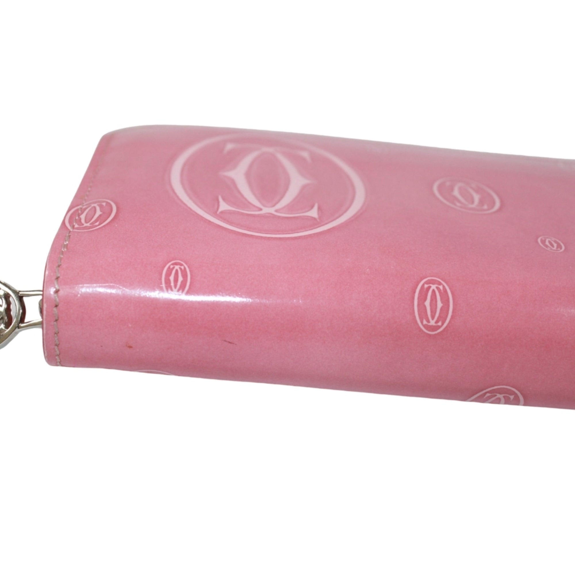 Cartier Pink Leather Long Wallet (Bi-Fold) (Pre-Owned)
