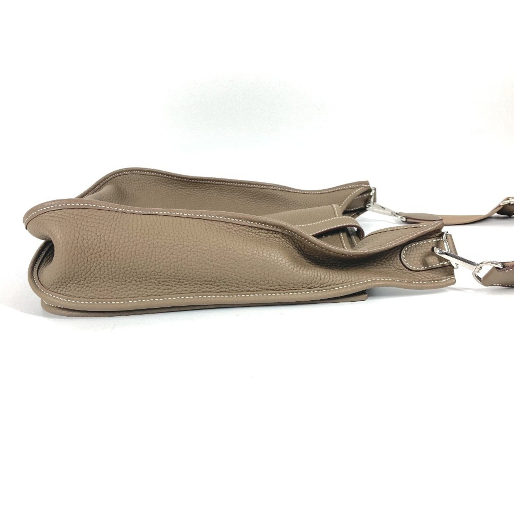 Hermes Beige Etoupe Gray Taurillon Clemence Leather Shoulder Bag (Pre-Owned)