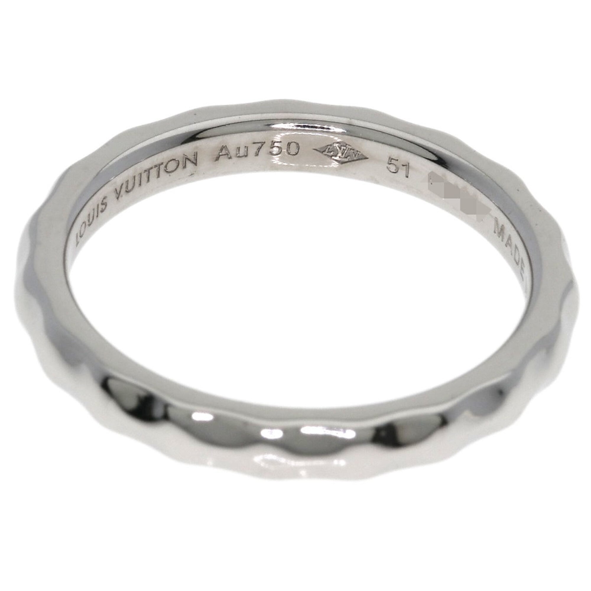 Louis Vuitton White Gold (18K) Band Ring (Pre-Owned)