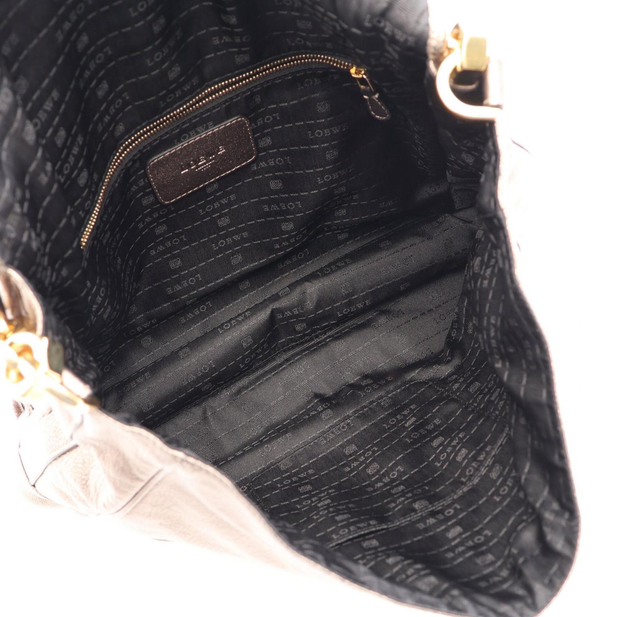 Loewe Gold Metallic Leather Handbag Shoulder Bag (Pre-Owned)