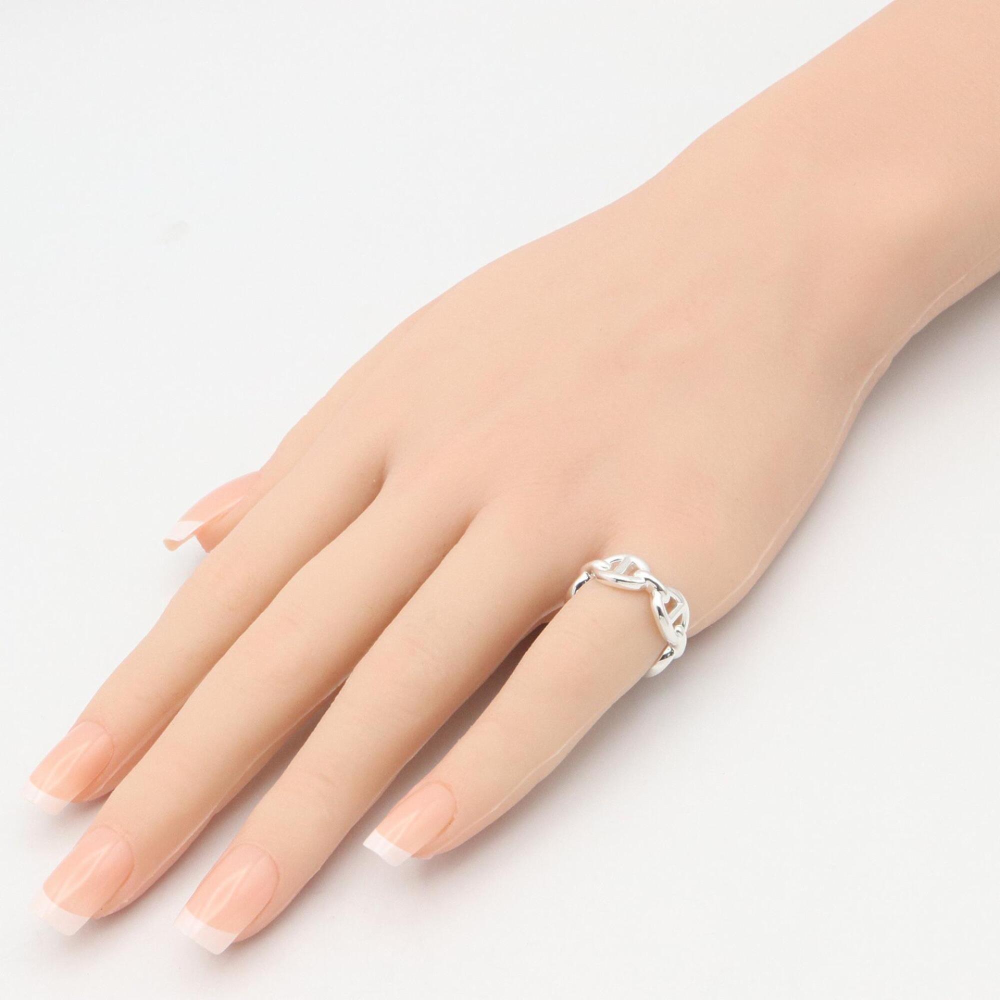 Hermes Silver Silver 925 Band Ring (Pre-Owned)