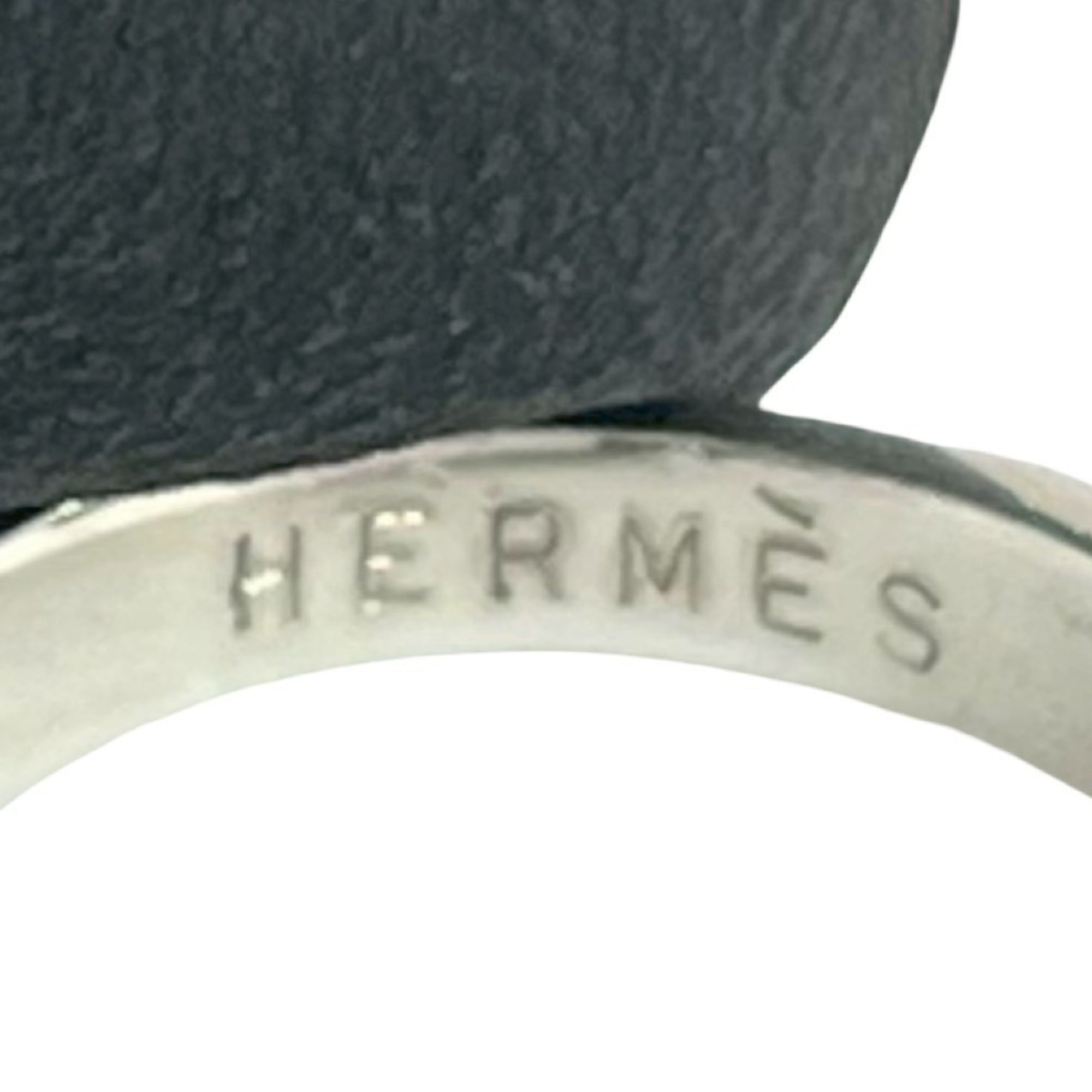 Hermes Silver Silver 925 Band Ring (Pre-Owned)
