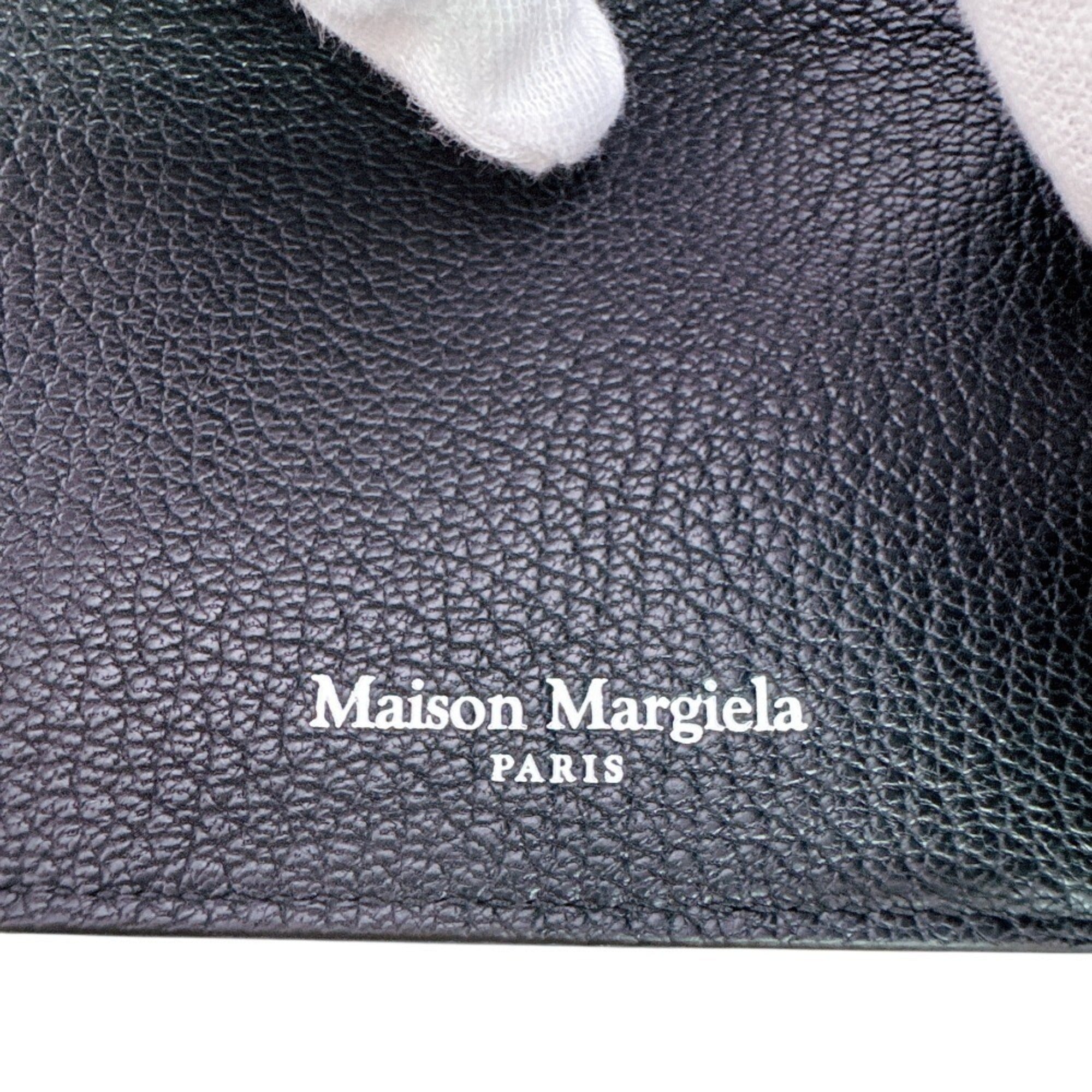 Maison Margiela Black Leather Coin Purse/Coin Case (Pre-Owned)