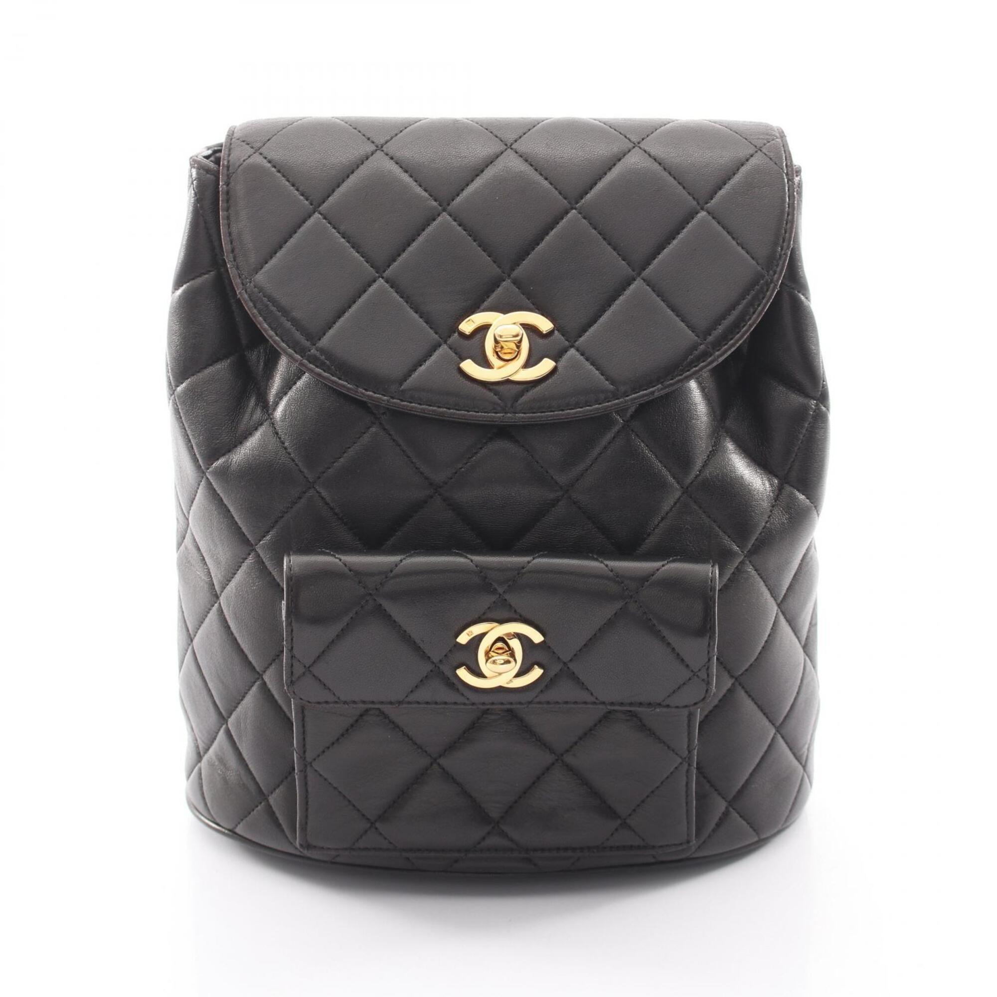 Chanel Black Leather Backpack (Pre-Owned)