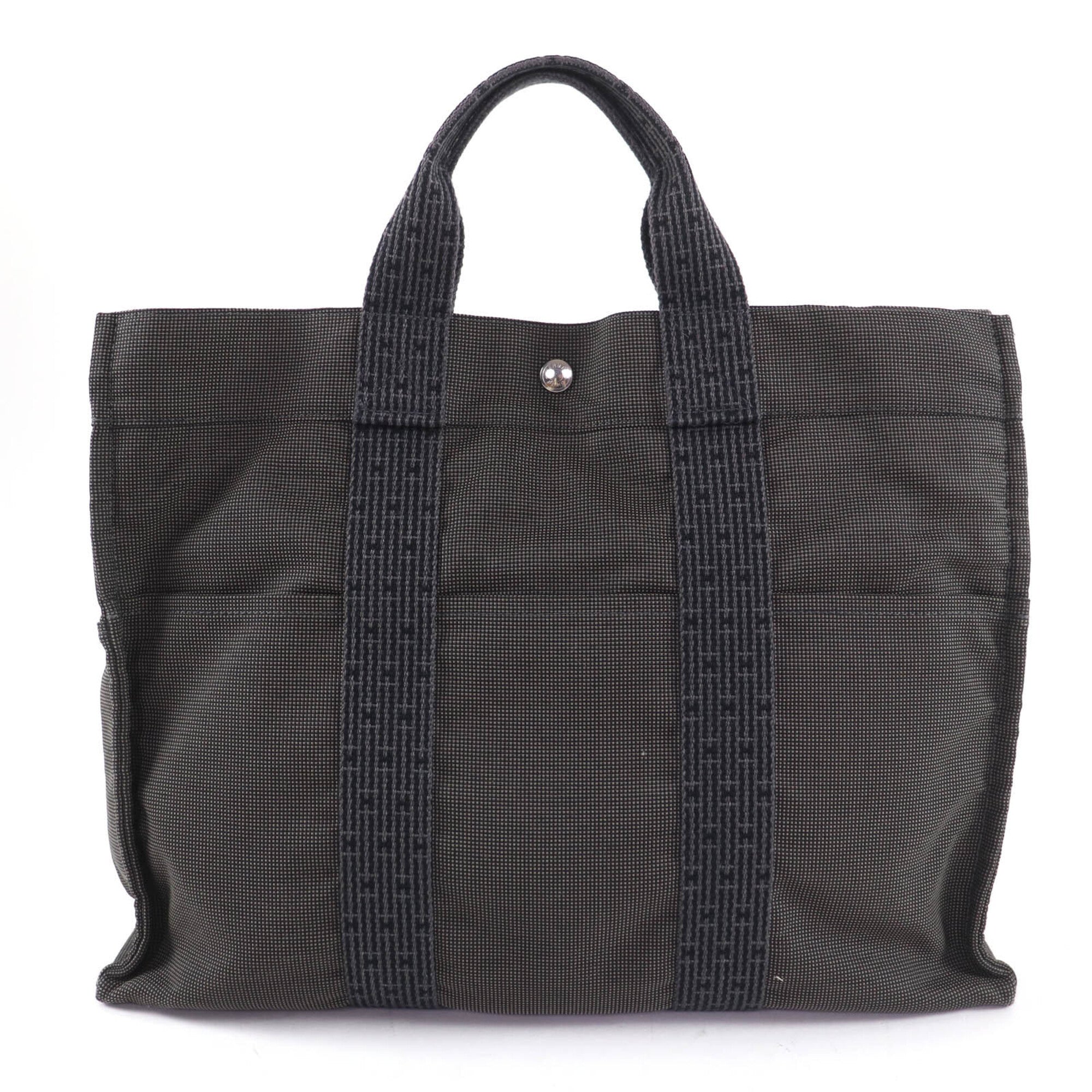 Hermes Her Line Gray Polyamide Polyester Tote Bag (Pre-Owned)