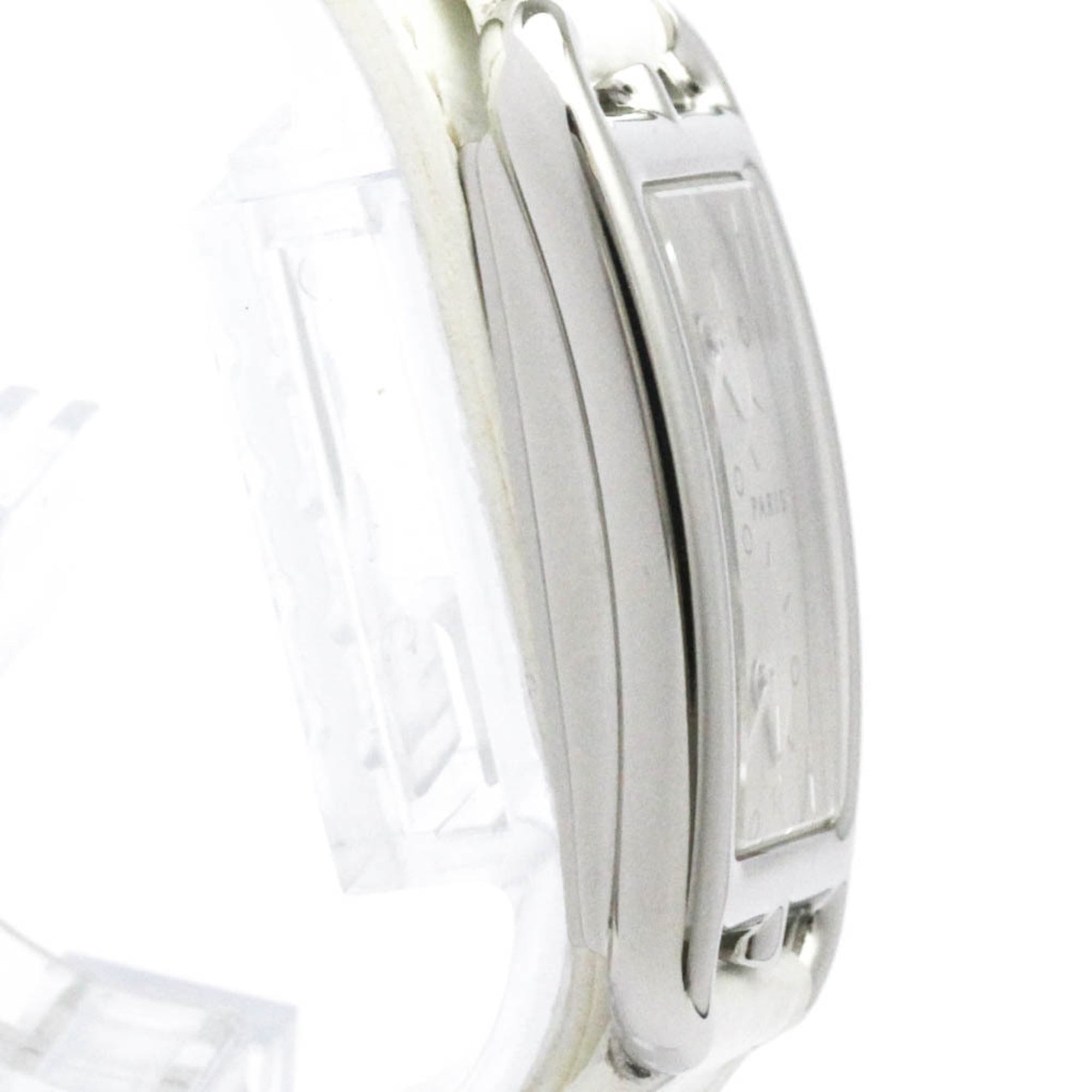 Hermes Cape Cod Deux Zones Double Tour Quartz Watch Stainless Steel And Leather Watch (Pre-Owned)