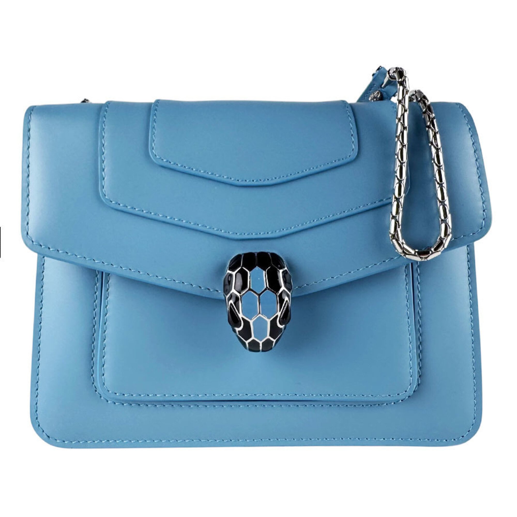 Bvlgari Blue Leather Shoulder Bag (Pre-Owned)
