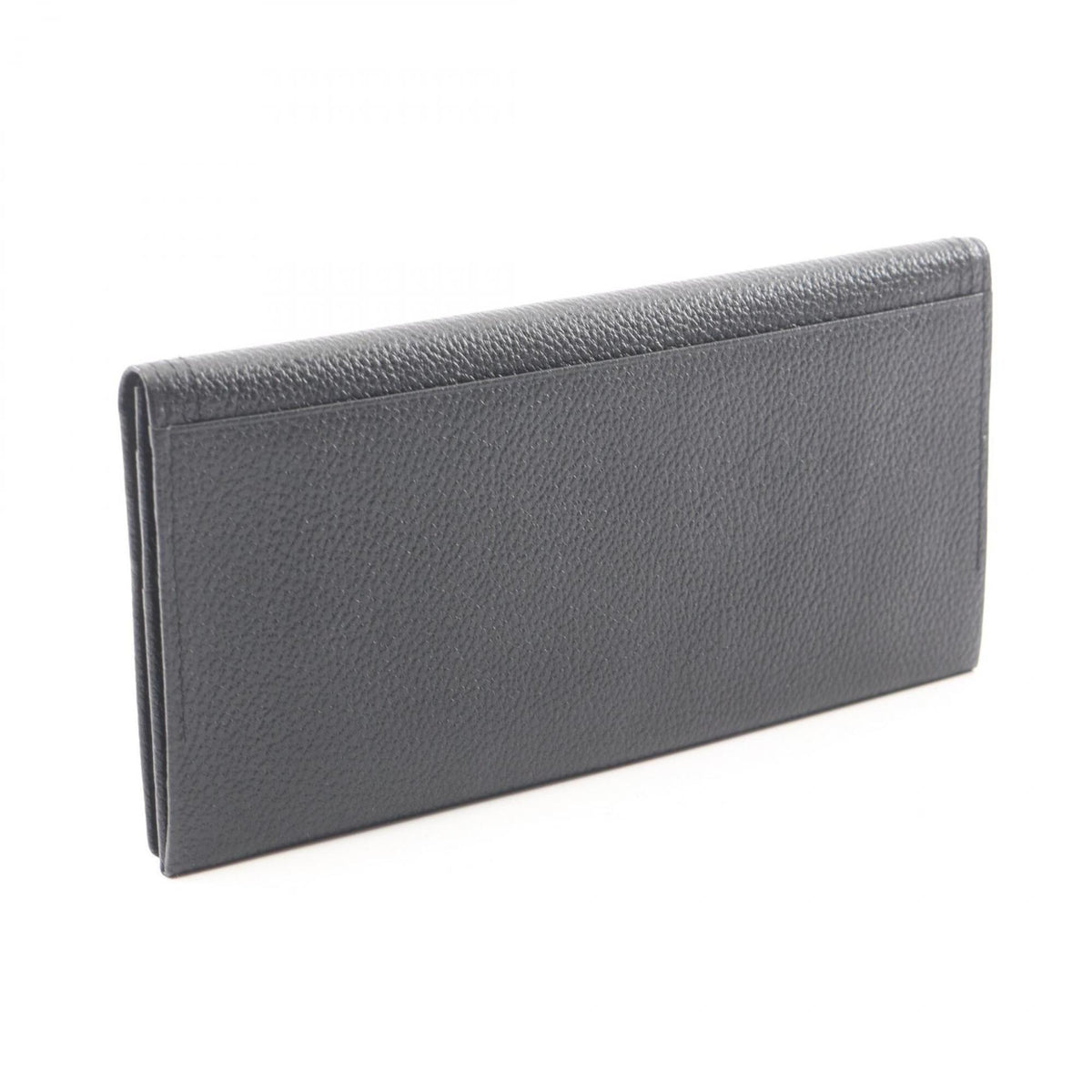 Yves Saint Laurent Black Leather Long Wallet (Bi-Fold) (Pre-Owned)