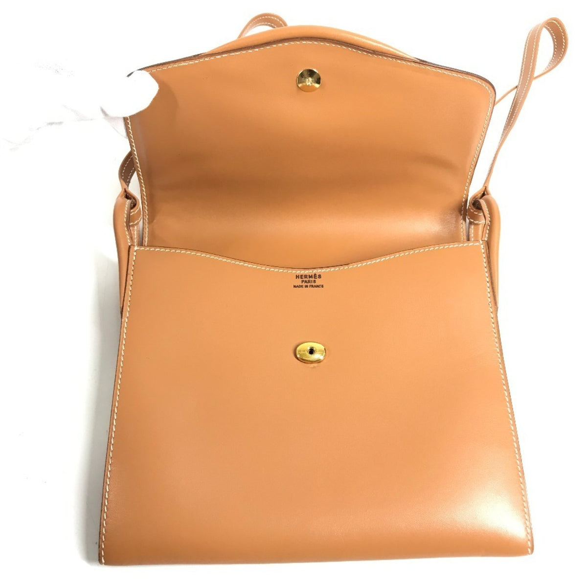 Hermes Brown Natural Chamonix Leather Shoulder Bag (Pre-Owned)
