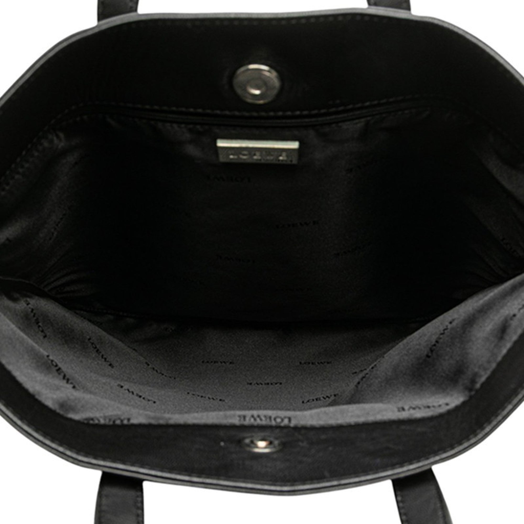 Loewe Black Leather Handbag Tote Bag (Pre-Owned)