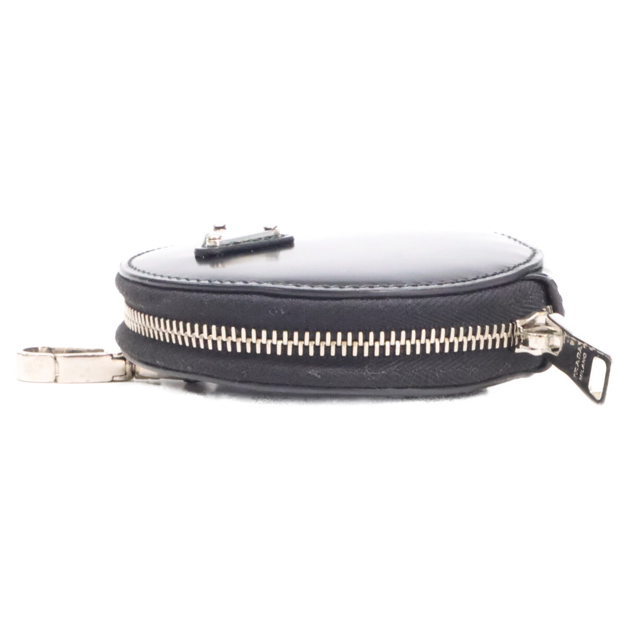 Prada Black Leather Coin Purse/Coin Case (Pre-Owned)