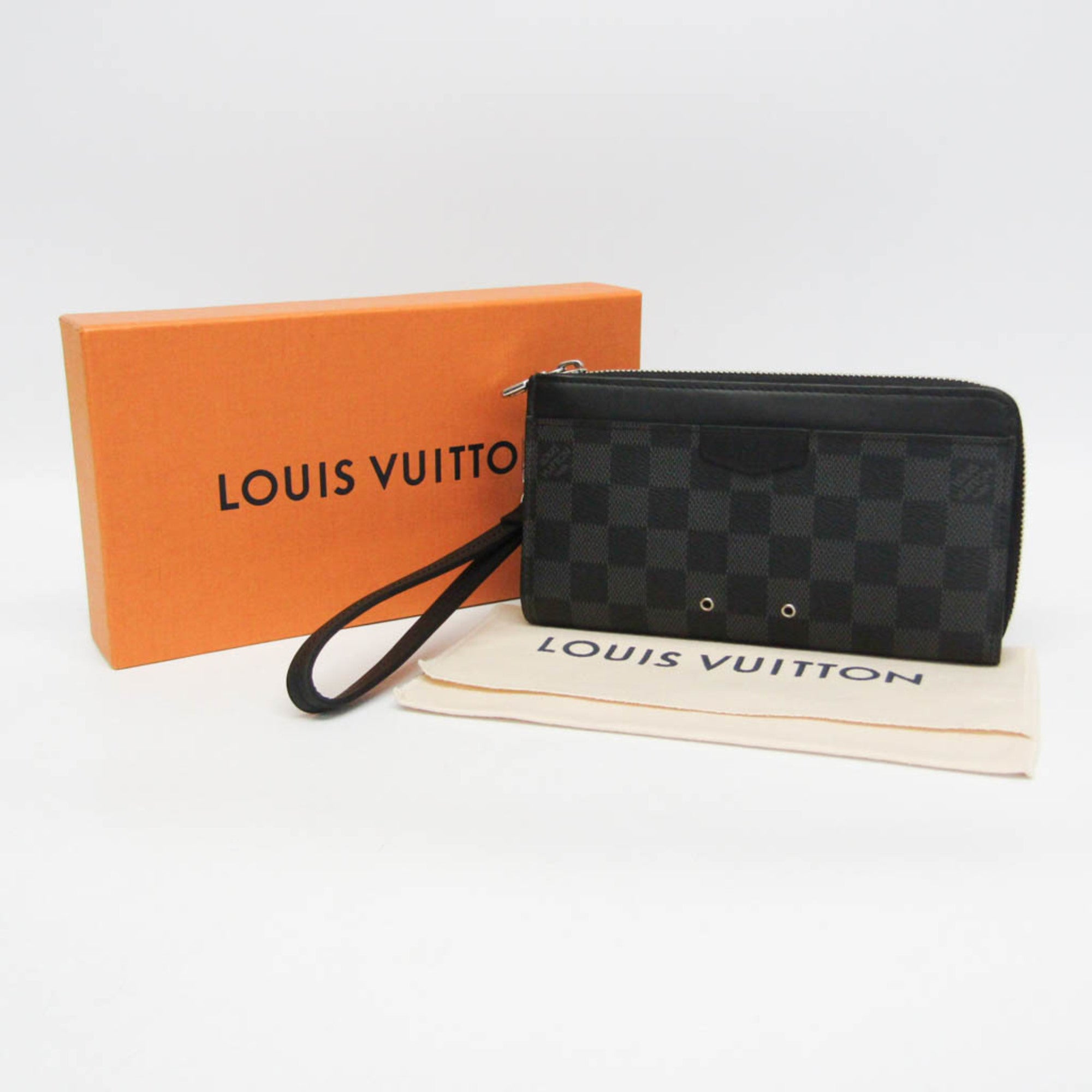 Louis Vuitton Damier Graphite Black Damier Graphite Long Wallet (Bi-Fold) (Pre-Owned)