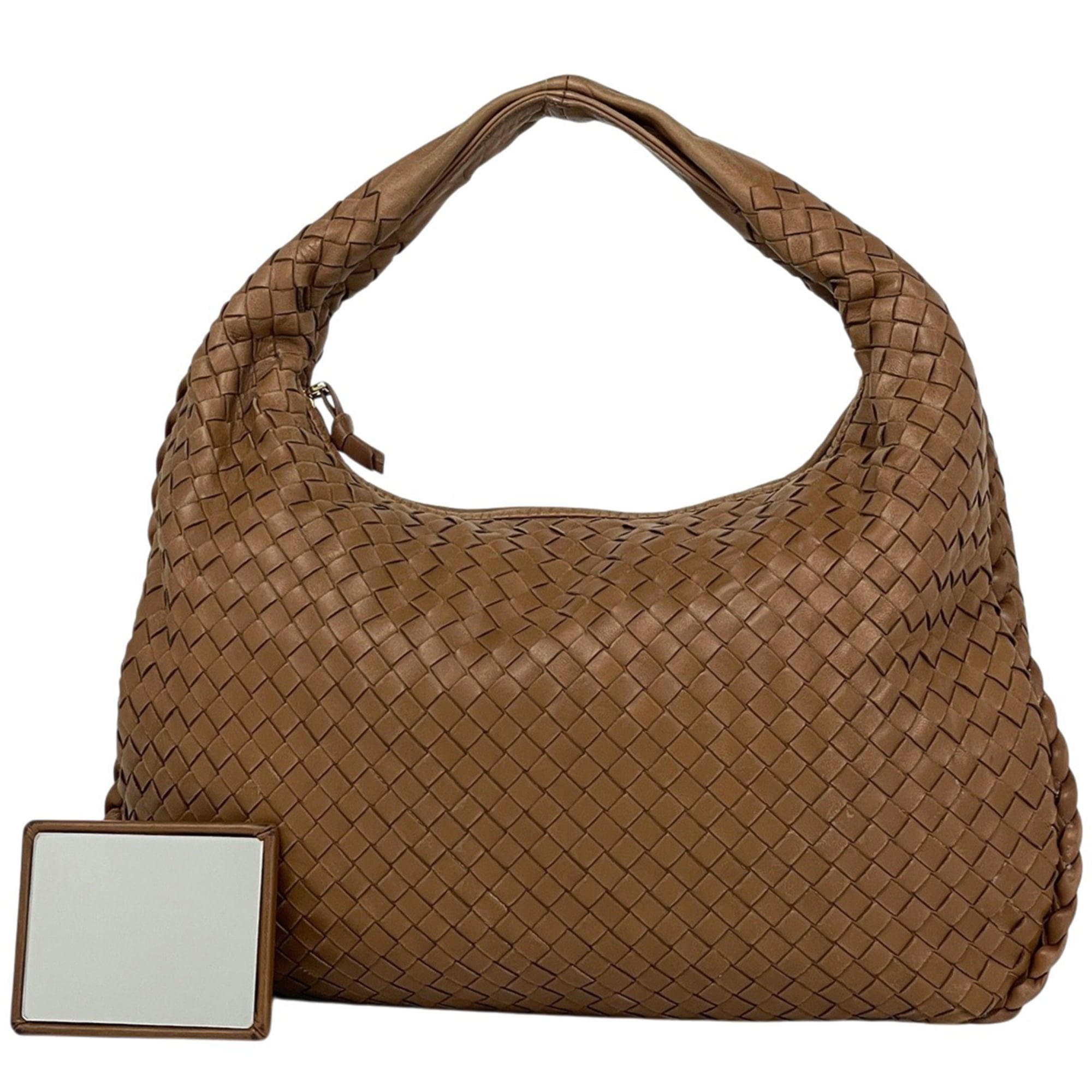 Bottega Veneta Brown Leather Handbag Shoulder Bag (Pre-Owned)