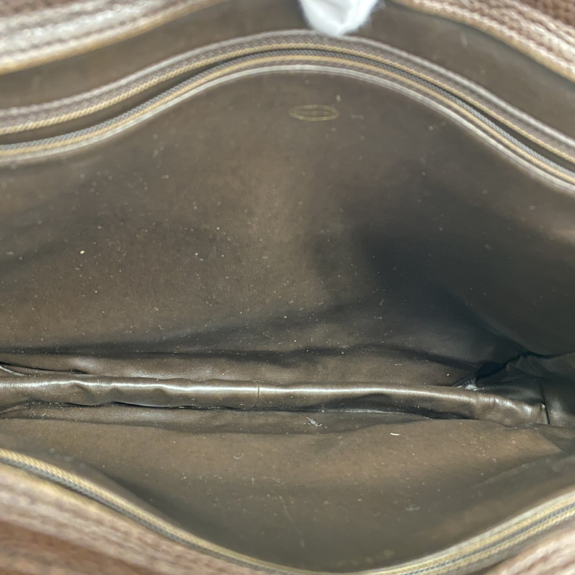 Chanel Brown Grained Calfskin Shoulder Bag (Pre-Owned)