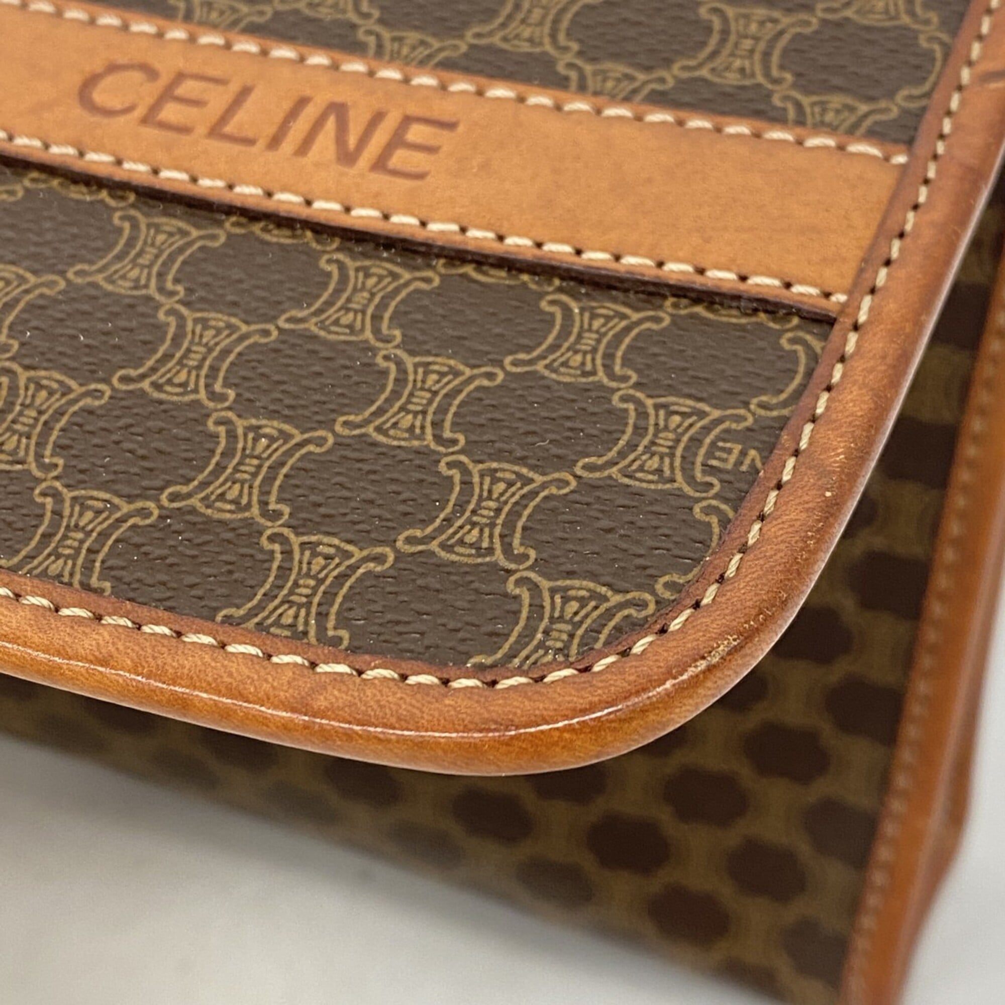 Celine Brown Pvc Shoulder Bag (Pre-Owned)