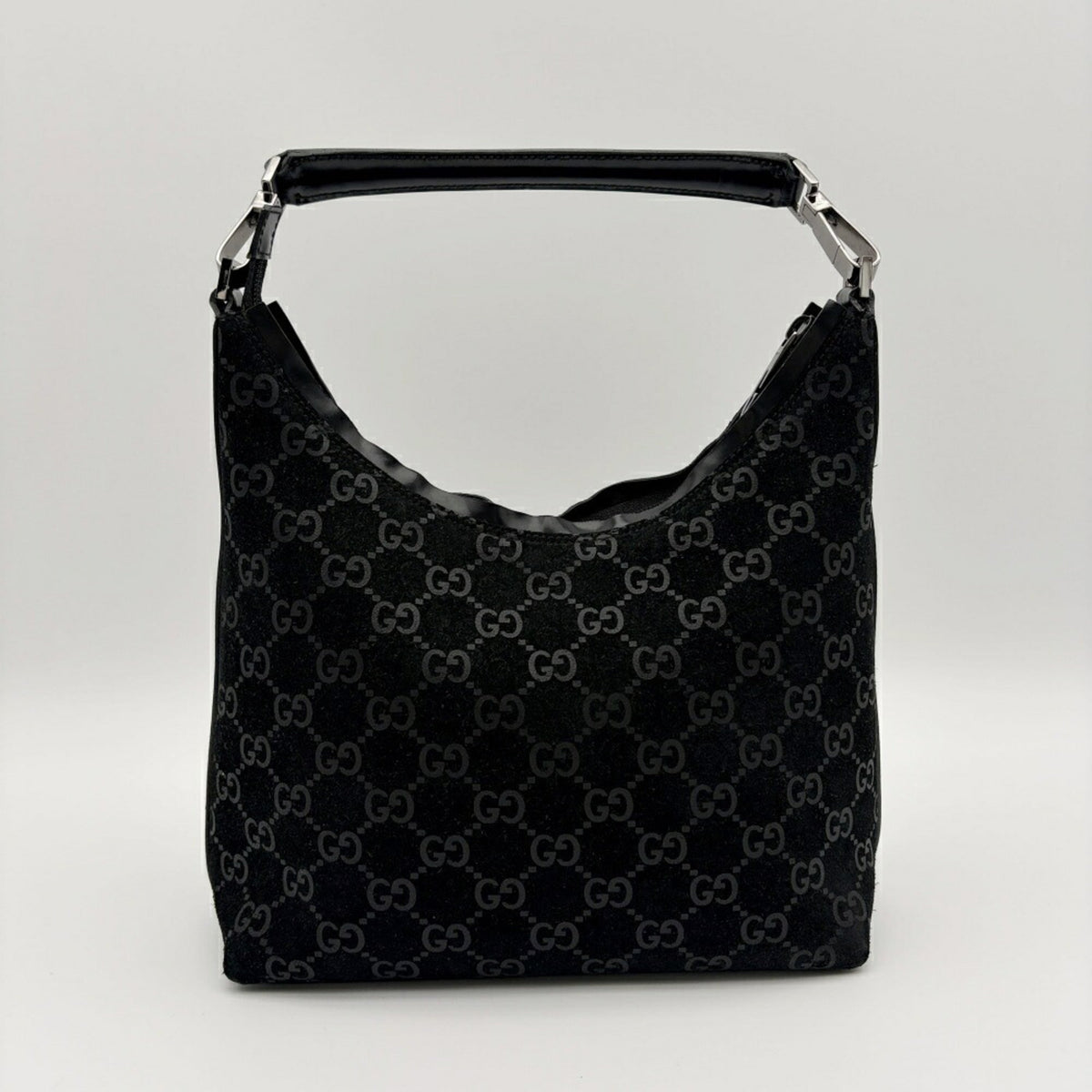 Gucci Black Suede Leather Shoulder Bag (Pre-Owned)