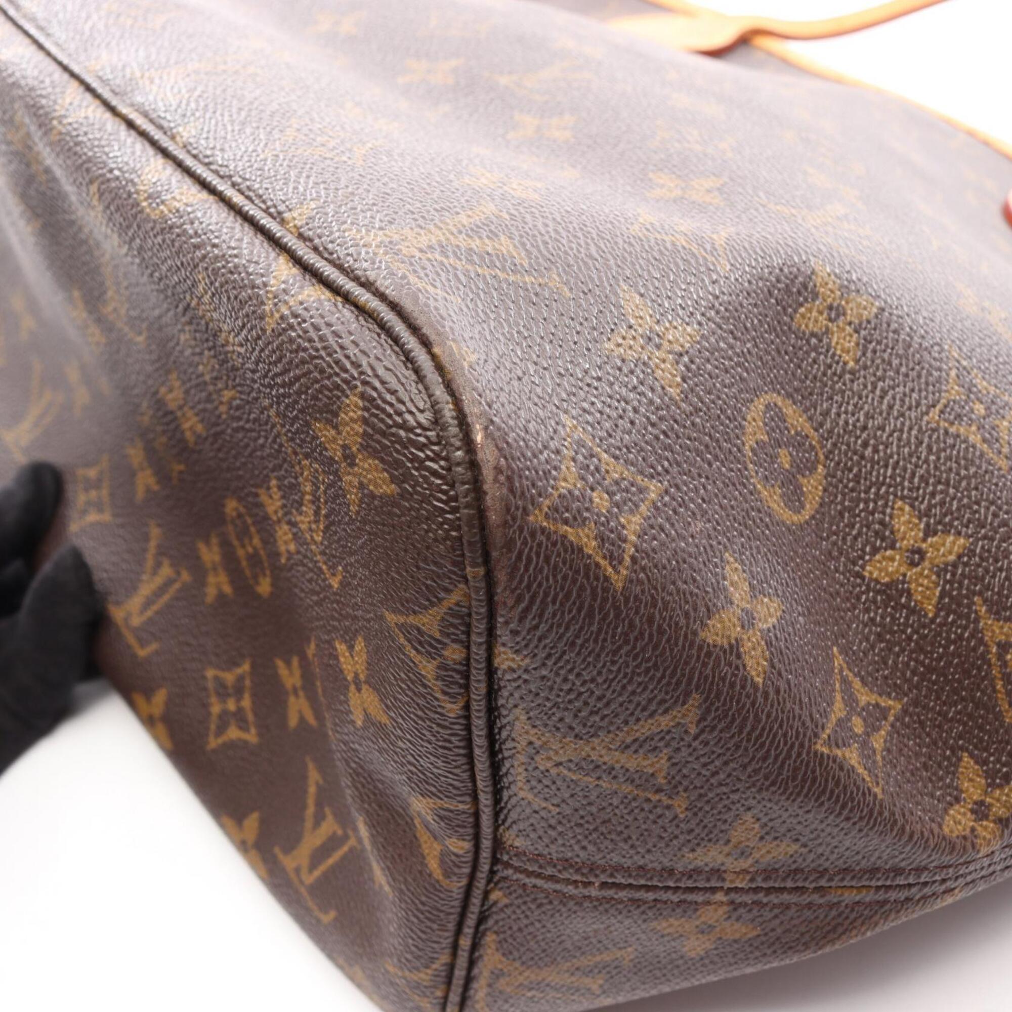Louis Vuitton Brown Coated Canvas Leather Handbag Tote Bag (Pre-Owned)