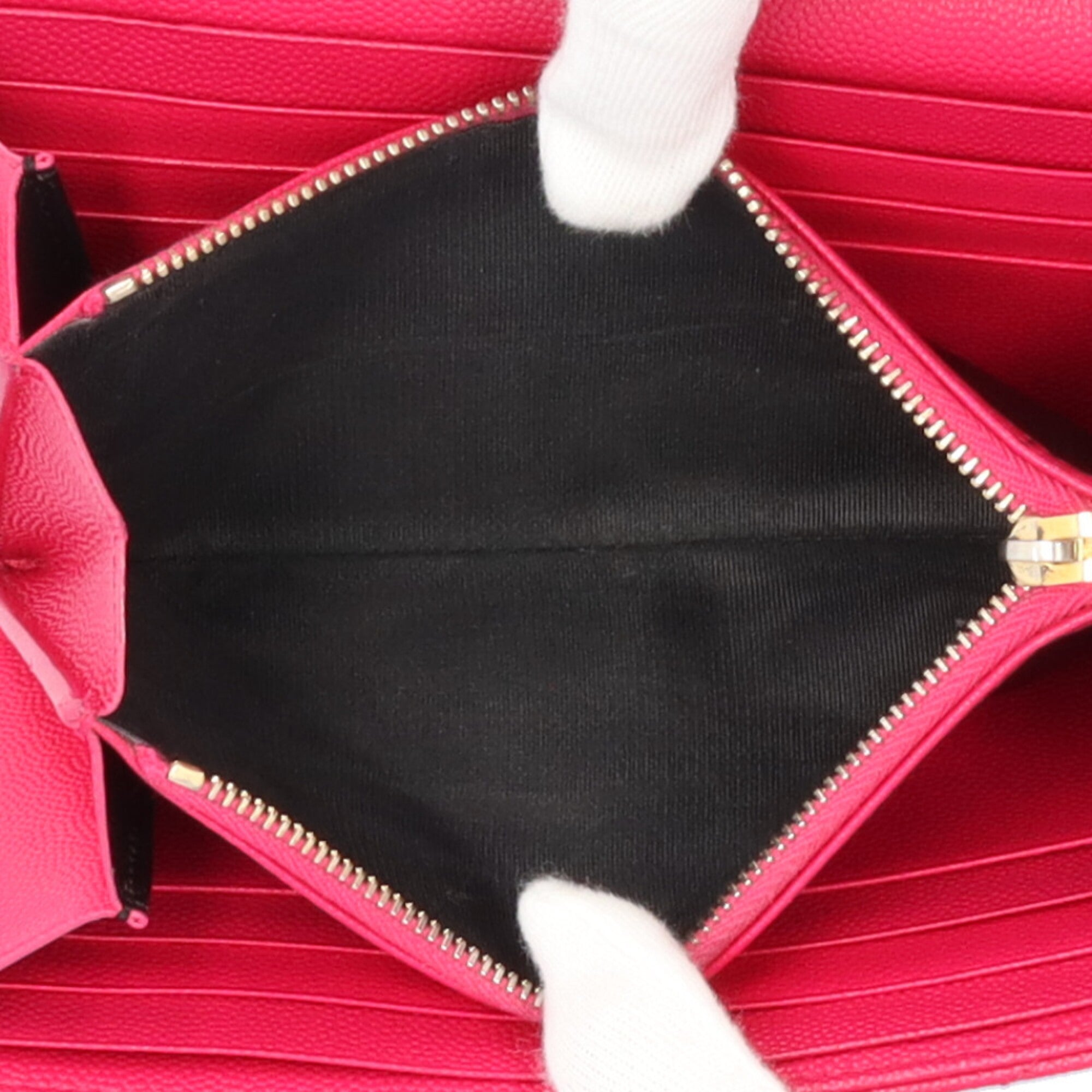 Saint Laurent Pink Leather Long Wallet (Bi-Fold) (Pre-Owned)