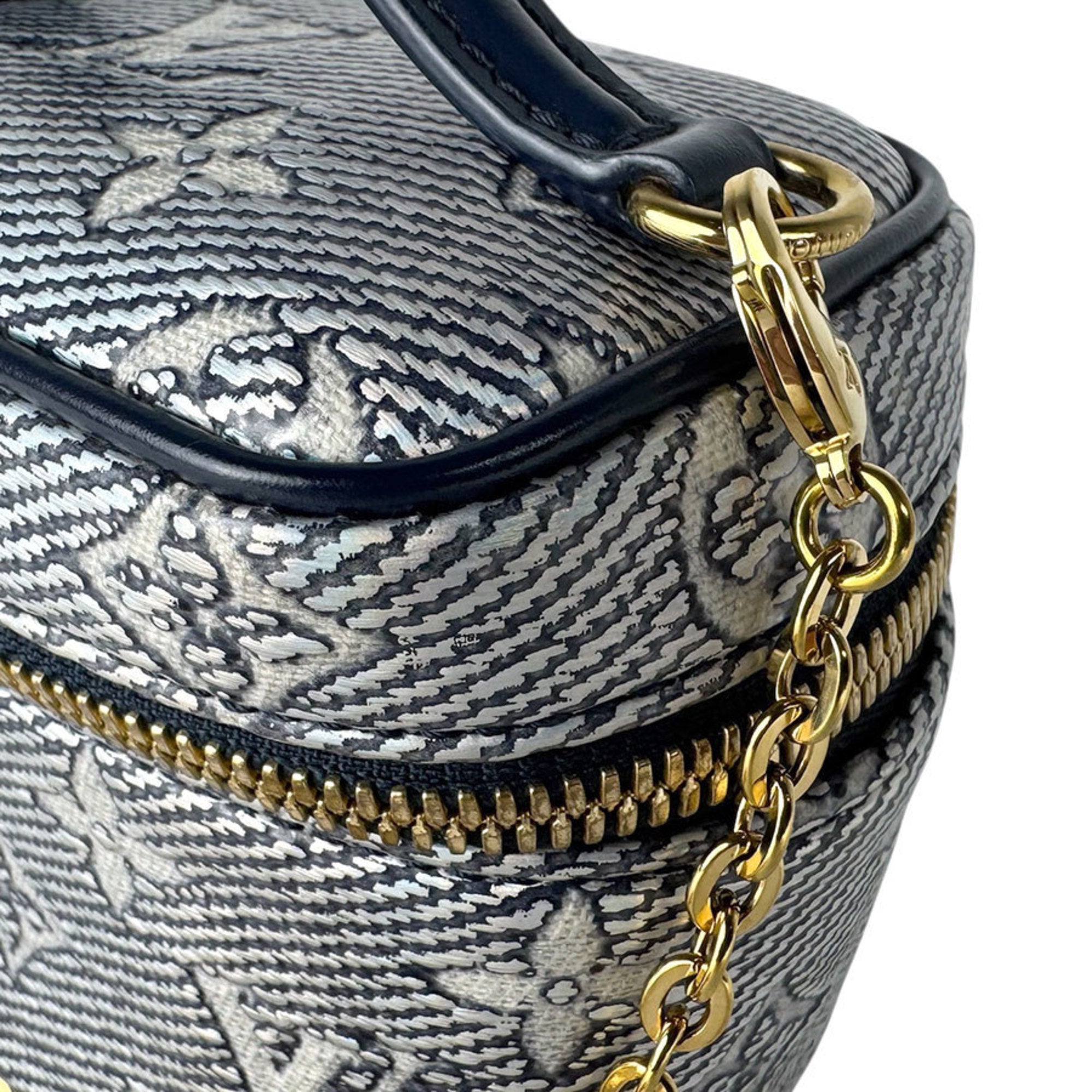 Louis Vuitton Navy Coated Canvas Shoulder Bag (Pre-Owned)
