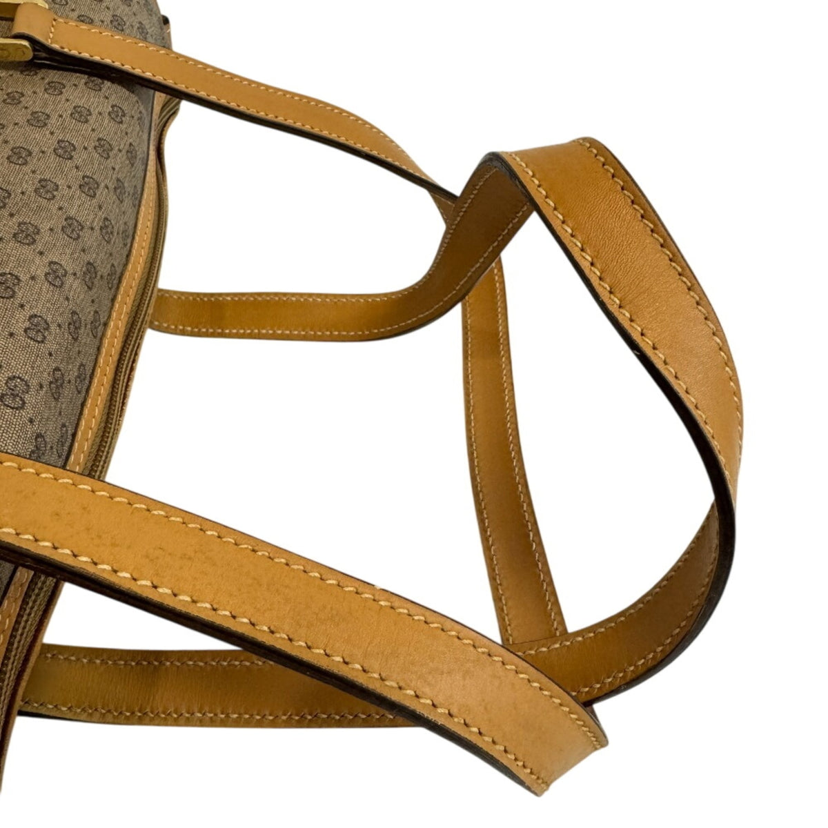 Gucci Brown Pvc Leather Boston Bag Handbag (Pre-Owned)