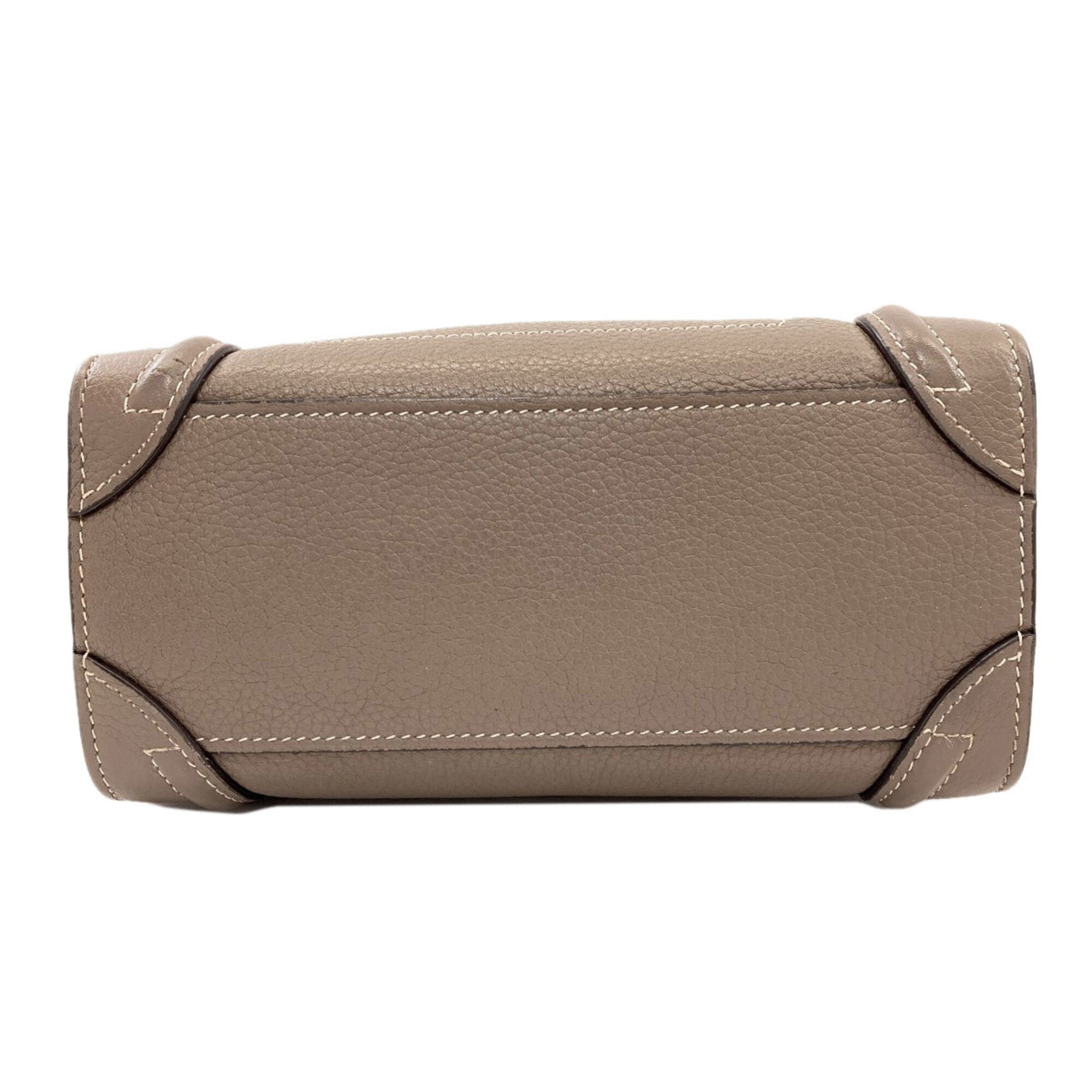 Celine Grayish Leather Handbag (Pre-Owned)