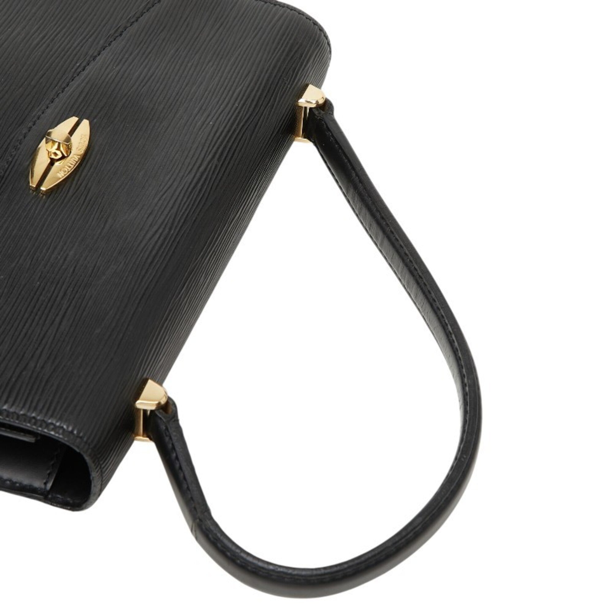 Louis Vuitton Black Noir Leather Handbag (Pre-Owned)