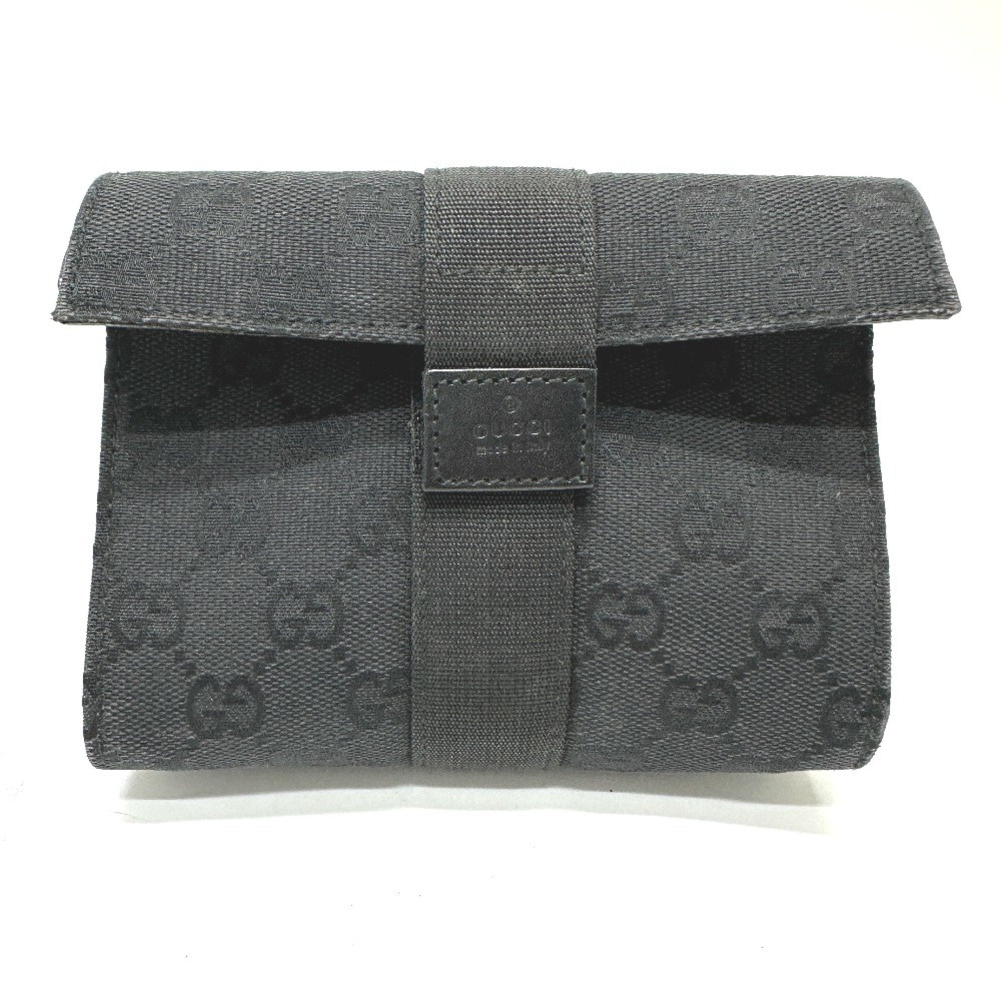 Gucci Black Gg Canvas Pouch (Pre-Owned)
