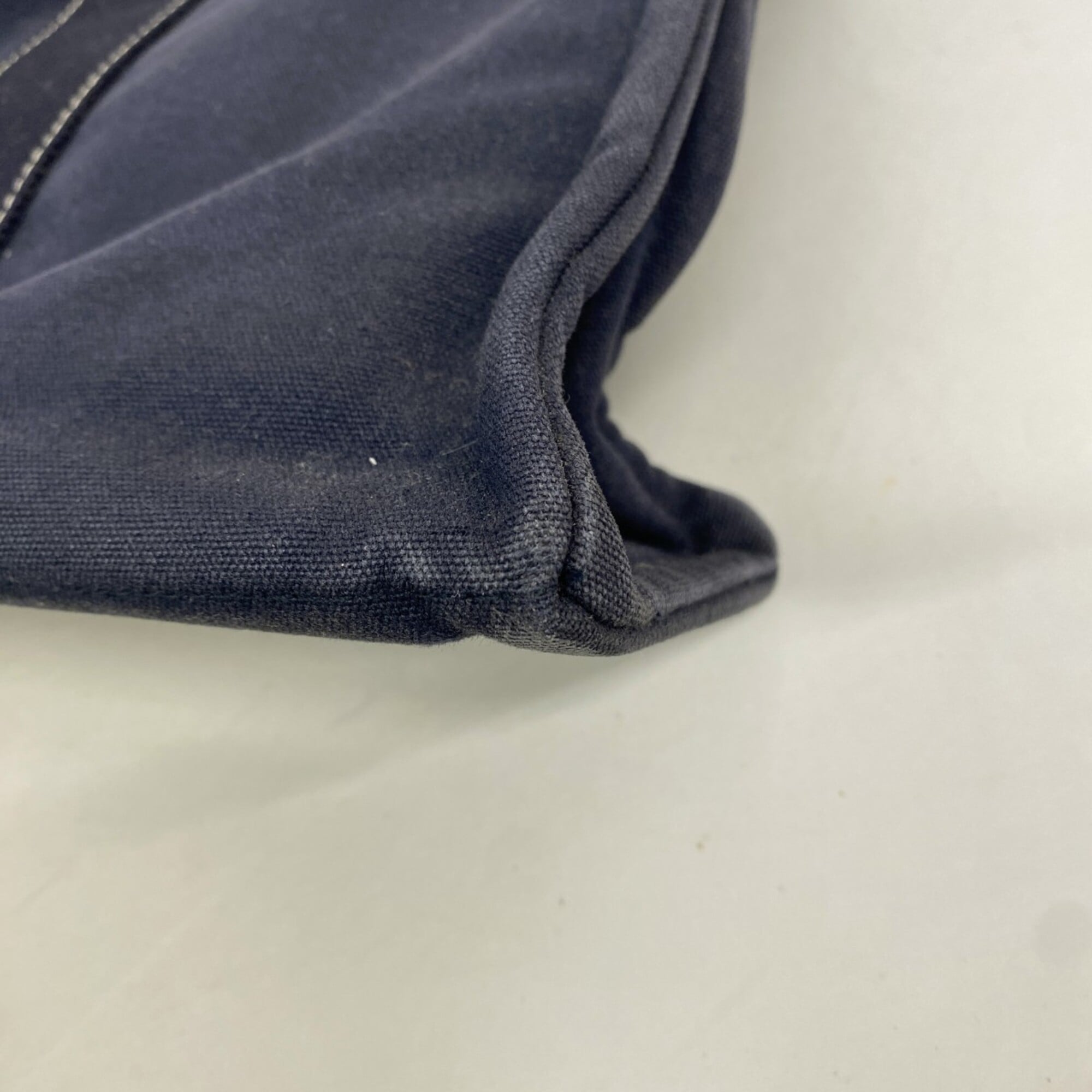 Hermes Navy Canvas Tote Bag (Pre-Owned)
